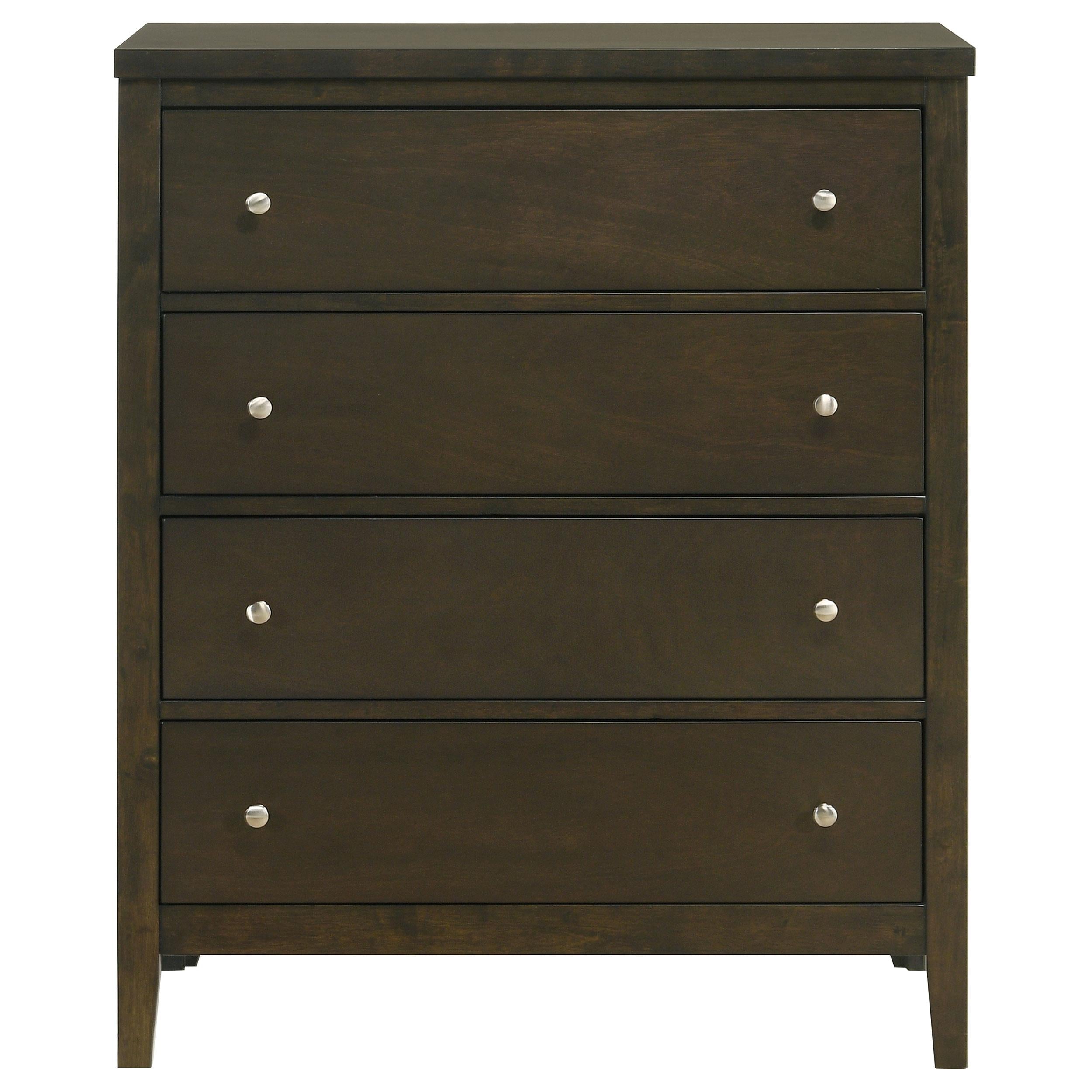 Coaster Furniture Wilkes 224425 4-Drawer Chest of Drawers - Dark Cocoa - Image 2