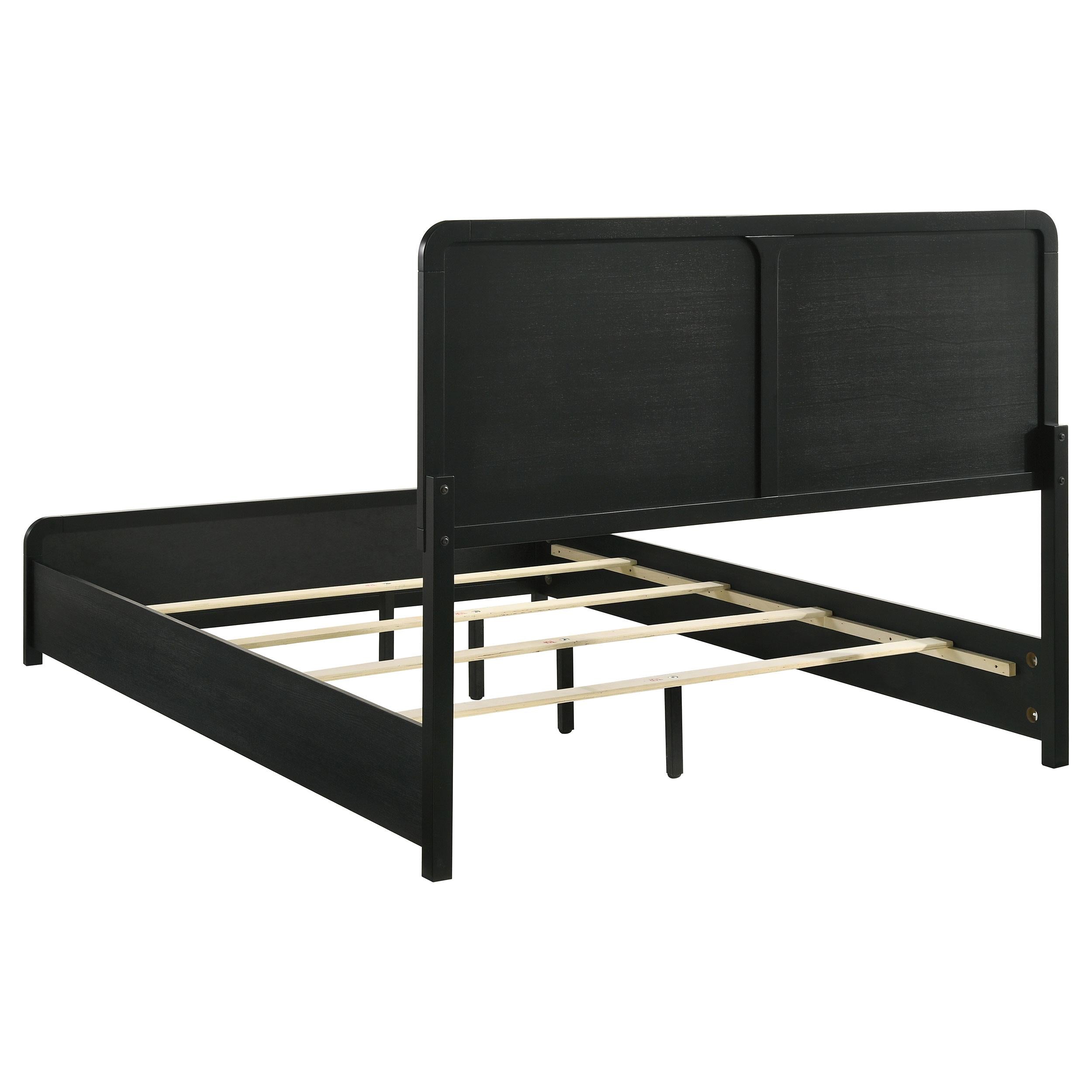 Coaster Furniture Cavelle 223661KE 51-inch Upholstered Eastern King Bed - Black - Image 3