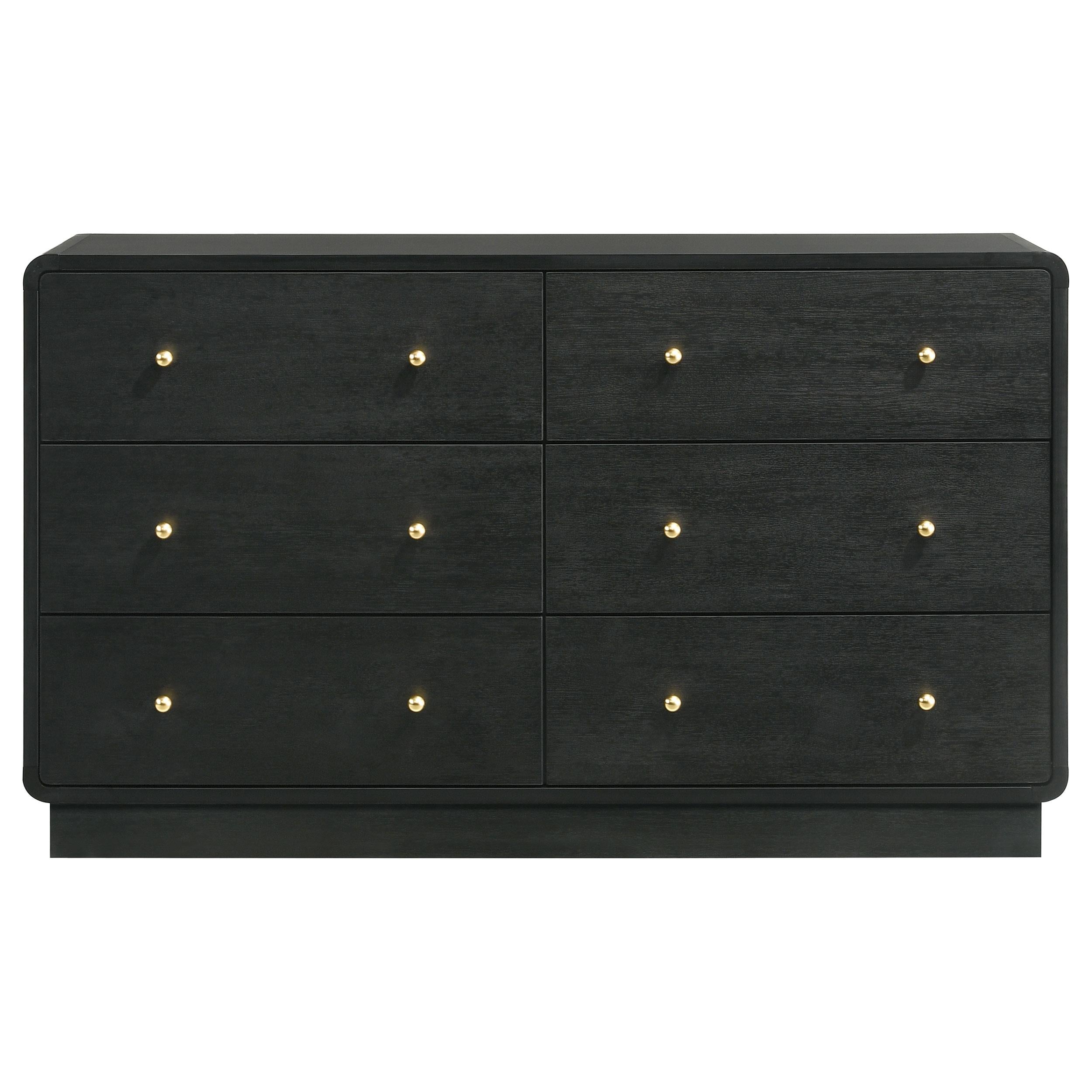 Coaster Furniture Cavelle 223663 6-Drawer Dresser Cabinet - Black - Image 2