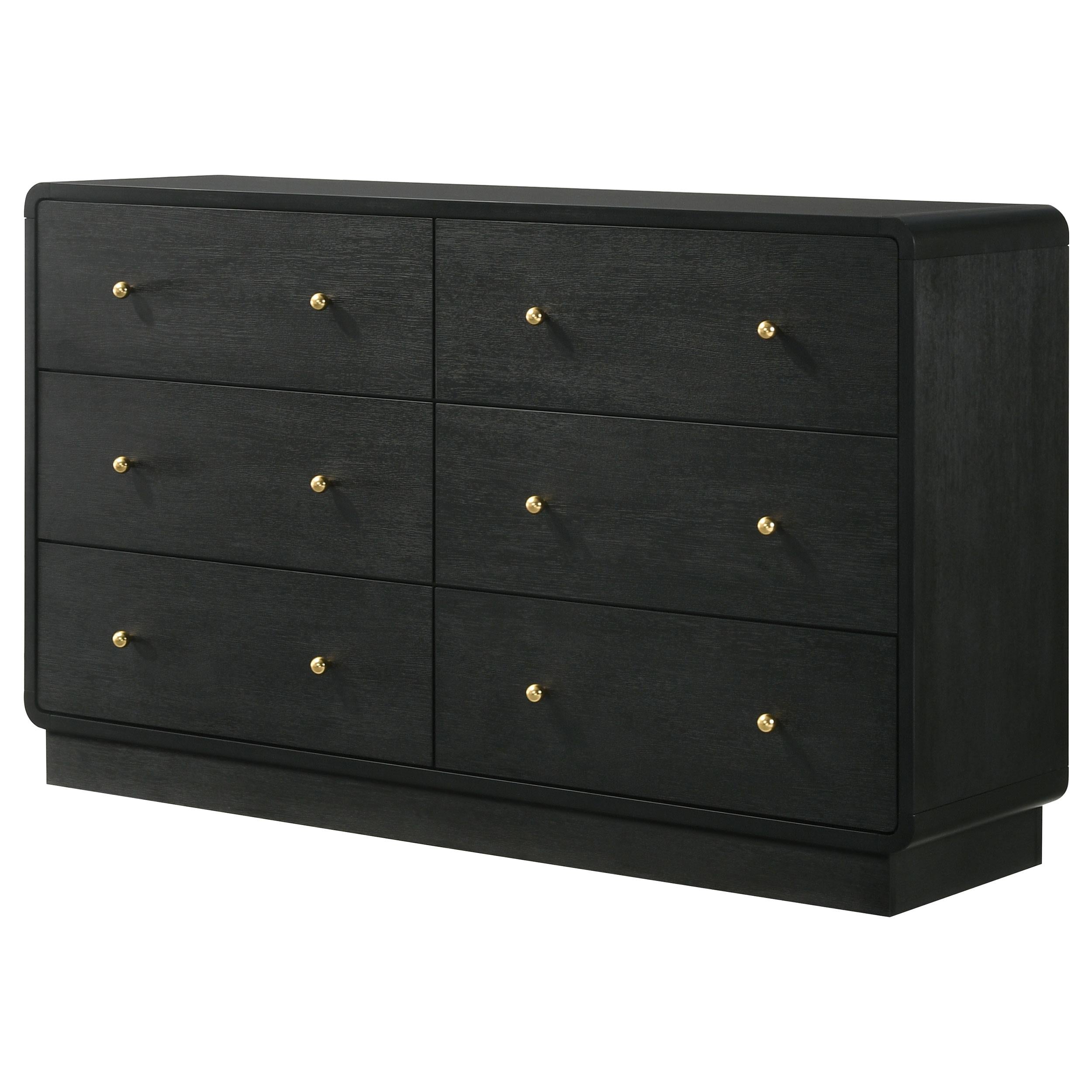 Coaster Furniture Cavelle 223663 6-Drawer Dresser Cabinet - Black - Image 3