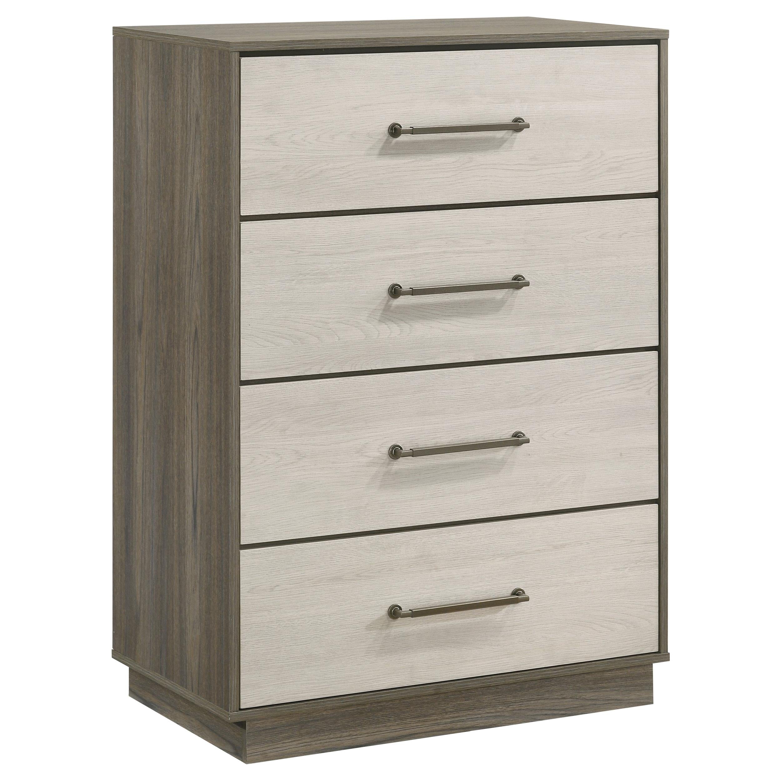 Coaster Furniture Fenwick 224985 4-Drawer Chest of Drawers - Grey Oak - Image 1