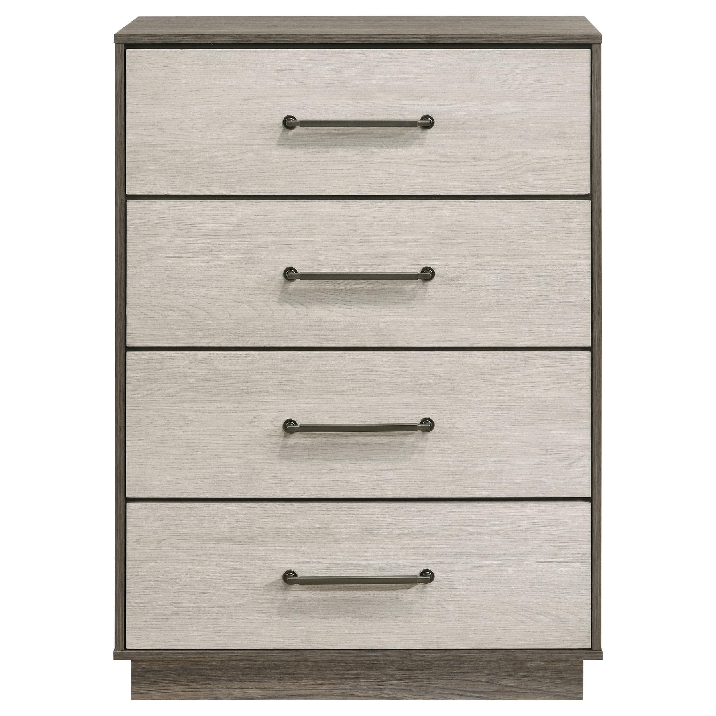 Coaster Furniture Fenwick 224985 4-Drawer Chest of Drawers - Grey Oak - Image 2