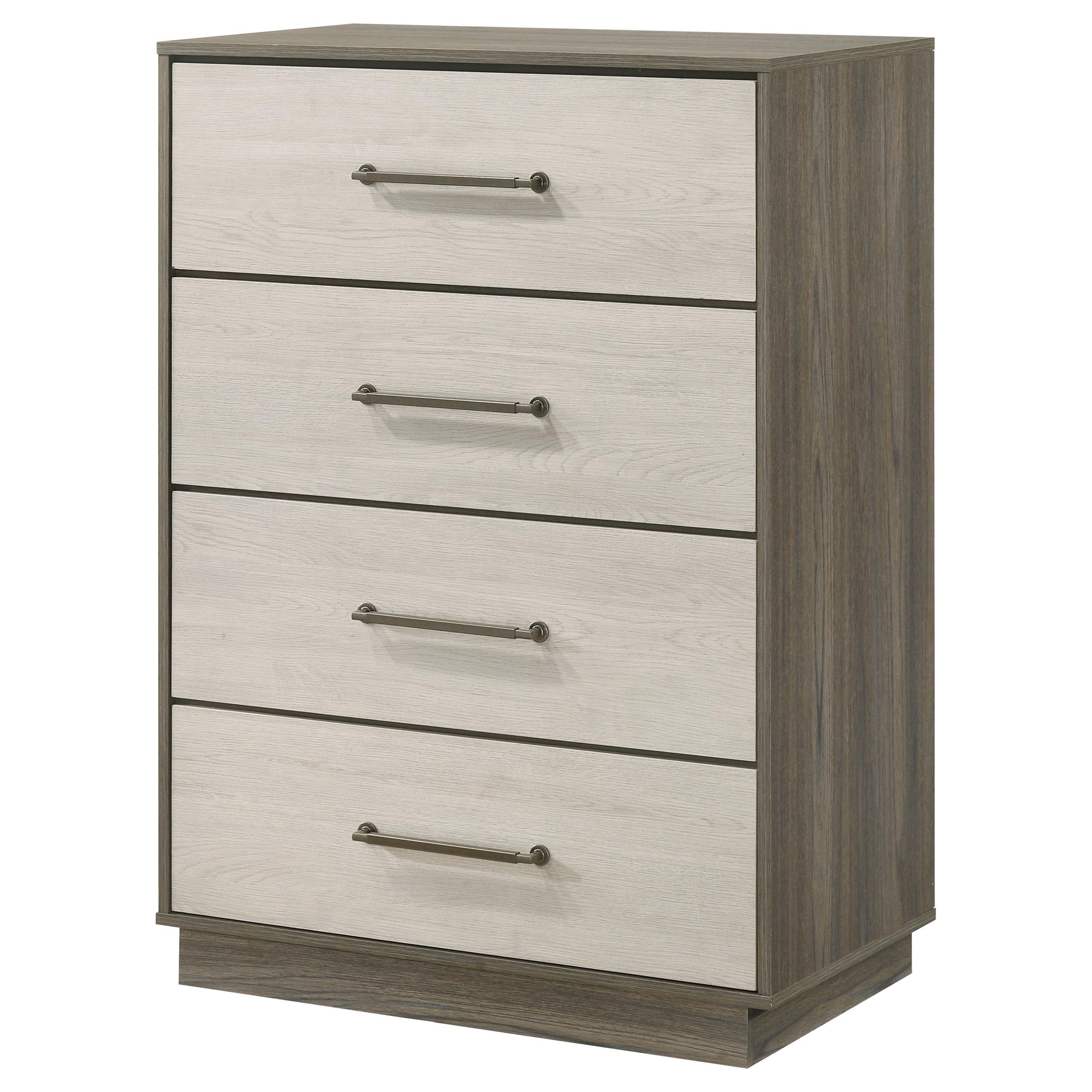 Coaster Furniture Fenwick 224985 4-Drawer Chest of Drawers - Grey Oak - Image 3