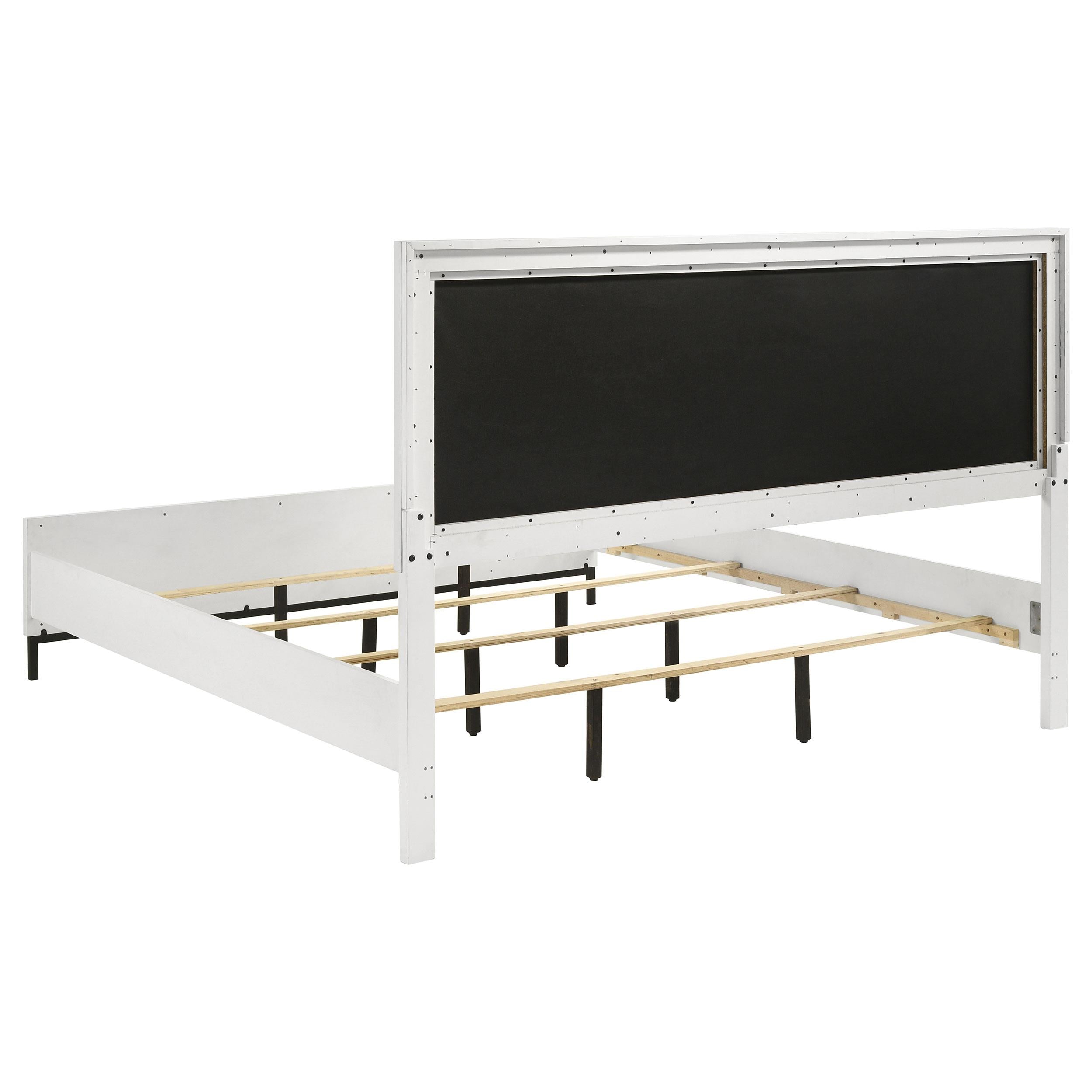 Coaster Furniture Sonora 224861KE Eastern King Upholstered Panel Bed - White - Image 3