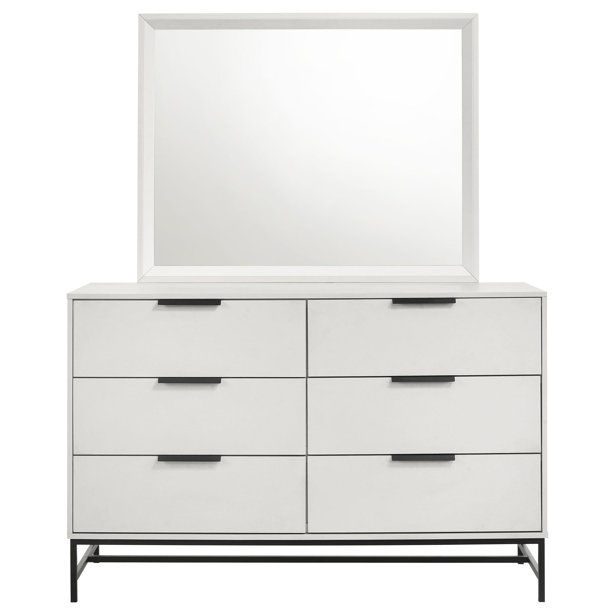 Coaster Furniture Sonora 224863M 6-Drawer Dresser with Mirror - White - Image 2