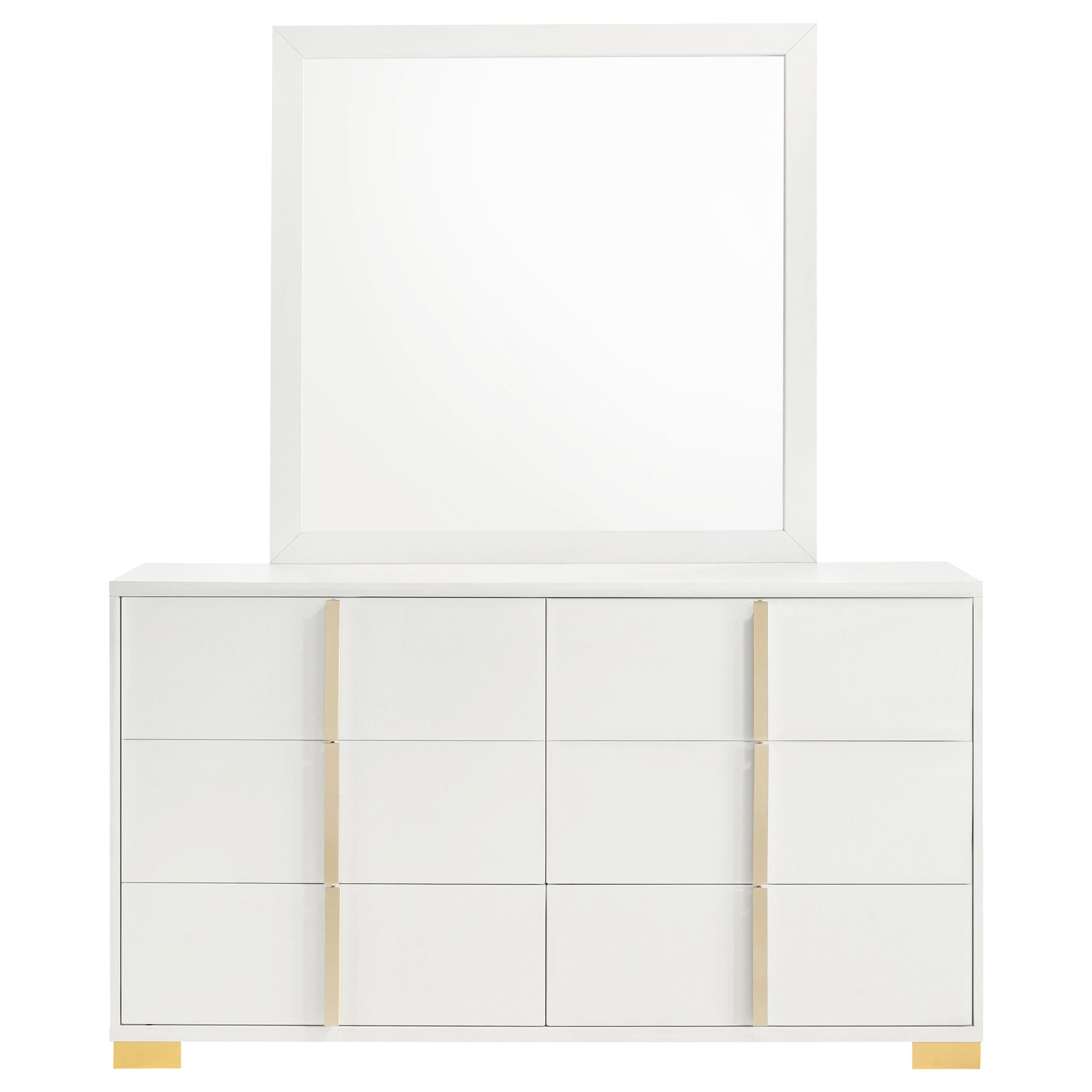 Coaster Furniture Marceline 222933M 6-Drawer Dresser with Mirror - White - Image 2