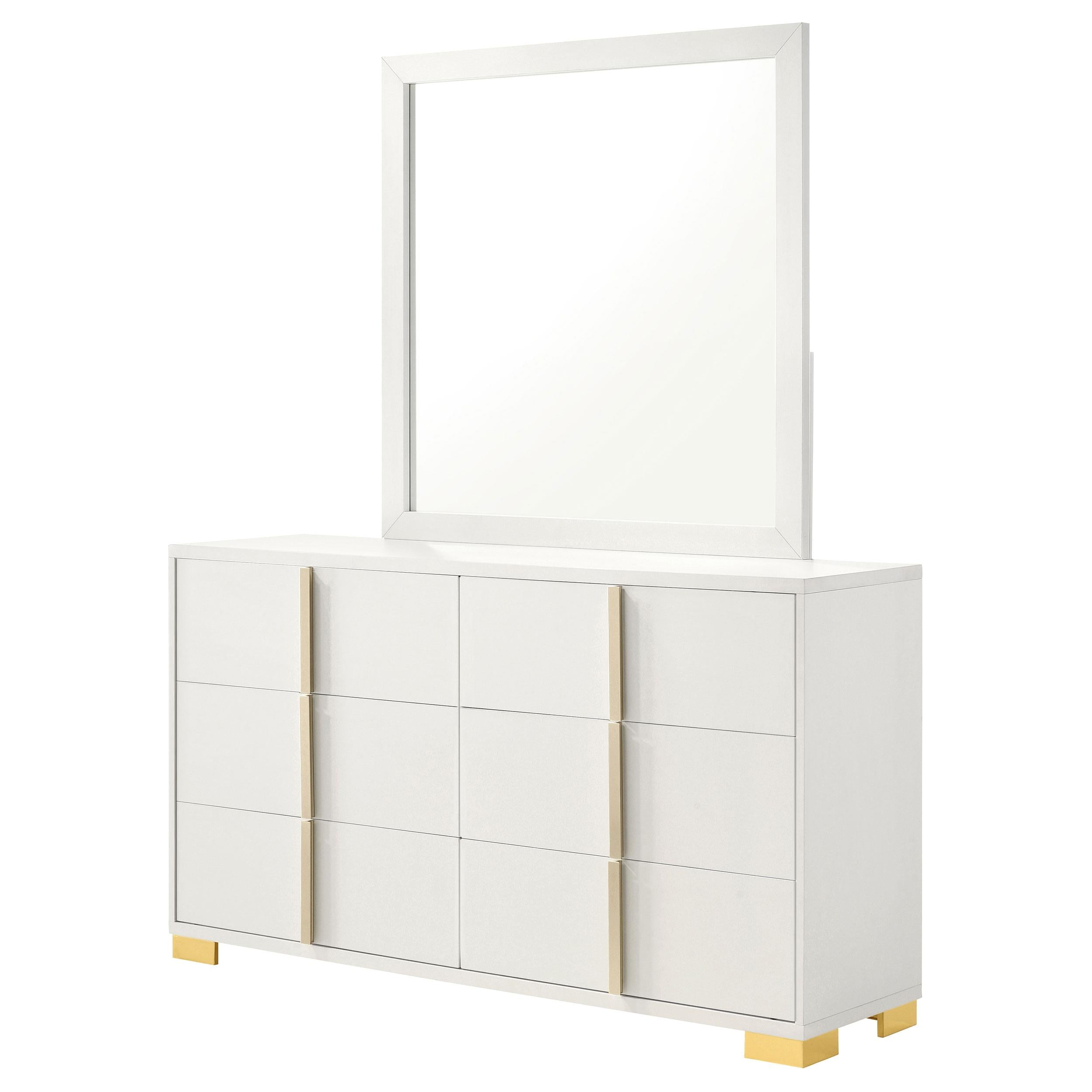 Coaster Furniture Marceline 222933M 6-Drawer Dresser with Mirror - White - Image 3