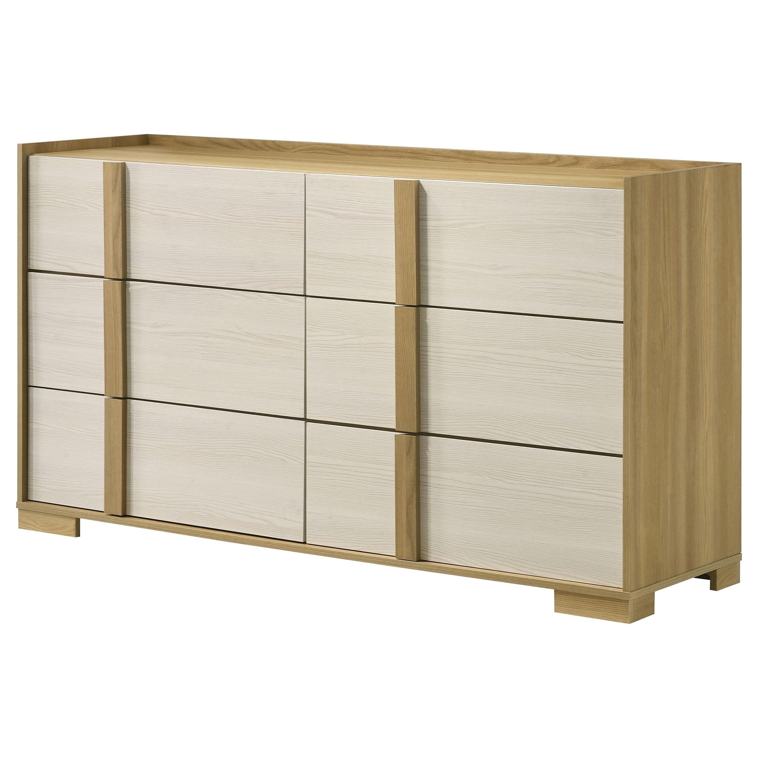 Coaster Furniture Hyland 215653 6-Drawer Dresser - Natural - Image 3
