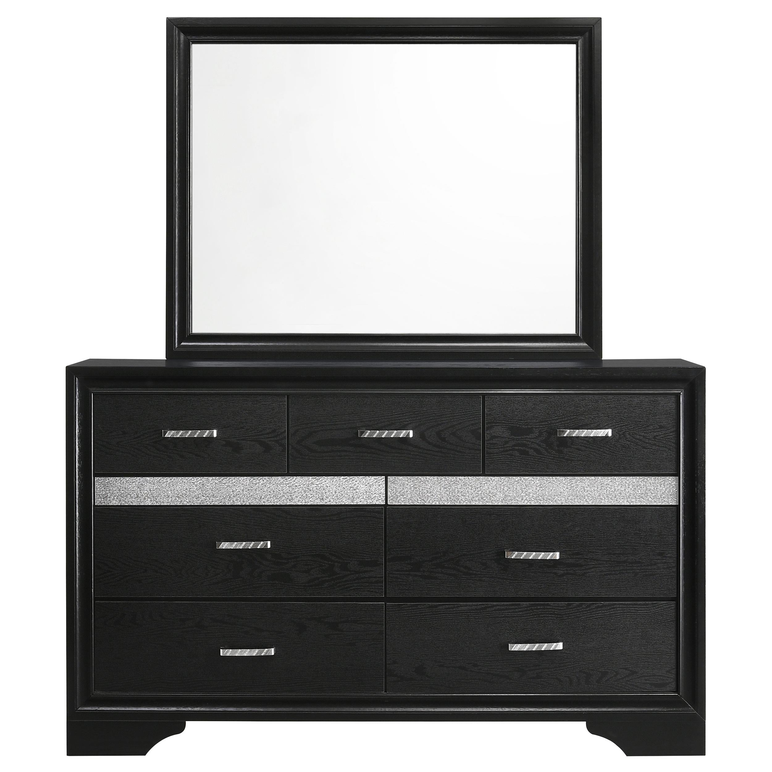 Coaster Furniture Miranda 206363M 7-Drawer Dresser with Mirror - Black - Image 2
