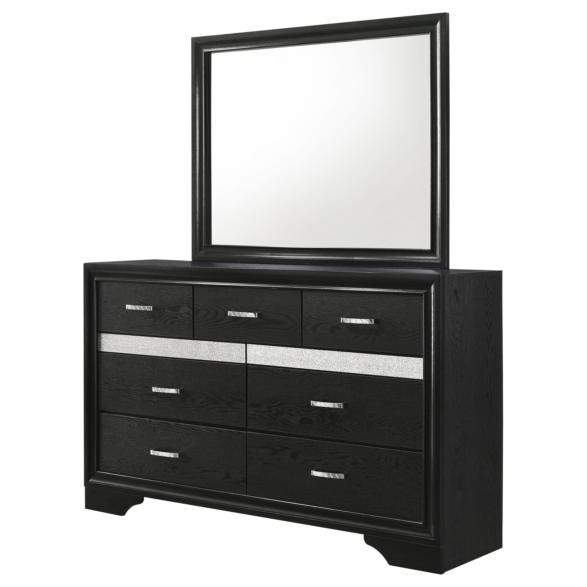 Coaster Furniture Miranda 206363M 7-Drawer Dresser with Mirror - Black - Image 3