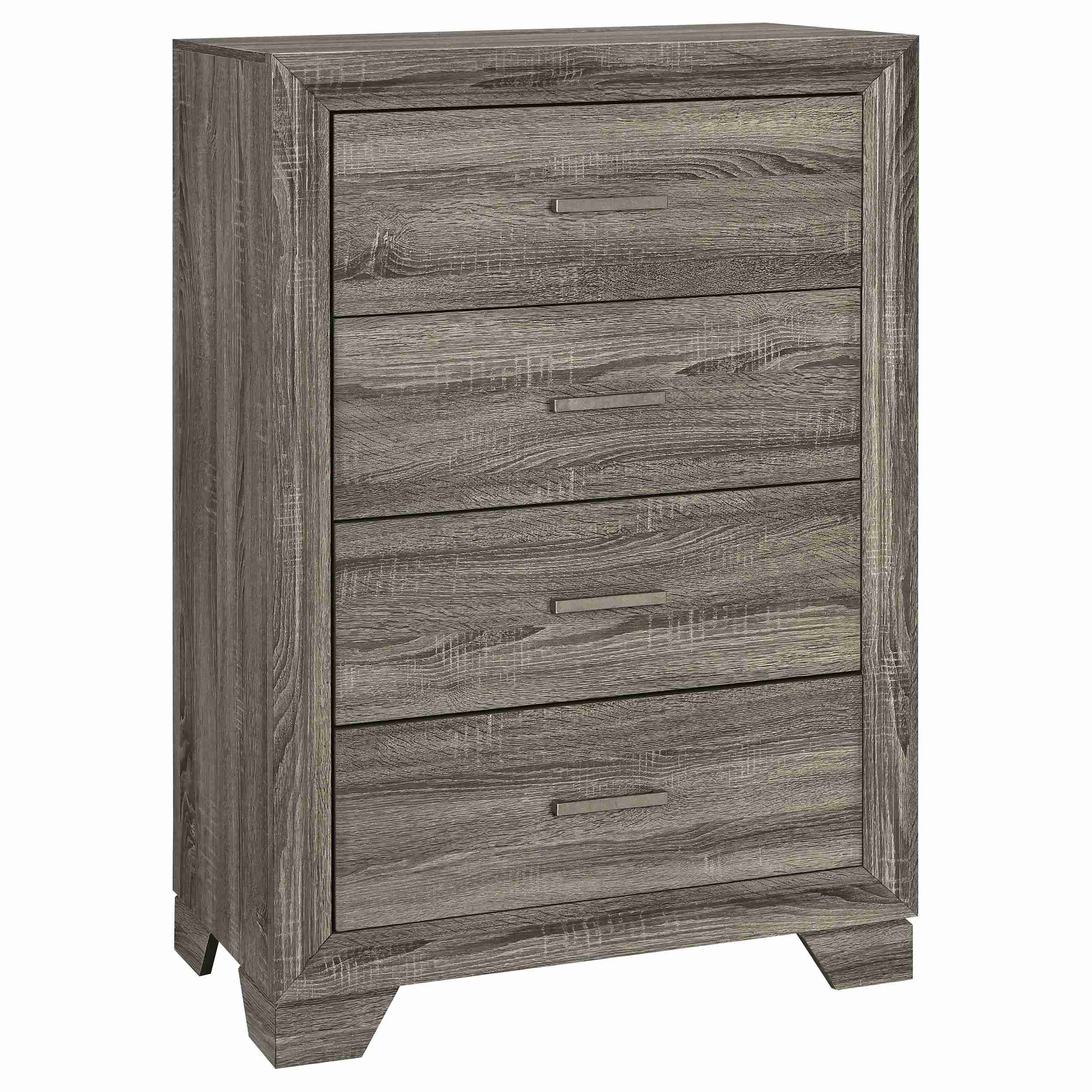 Coaster Furniture Wright 223345 4-Drawer Chest of Drawers - Brown Oak - Image 1