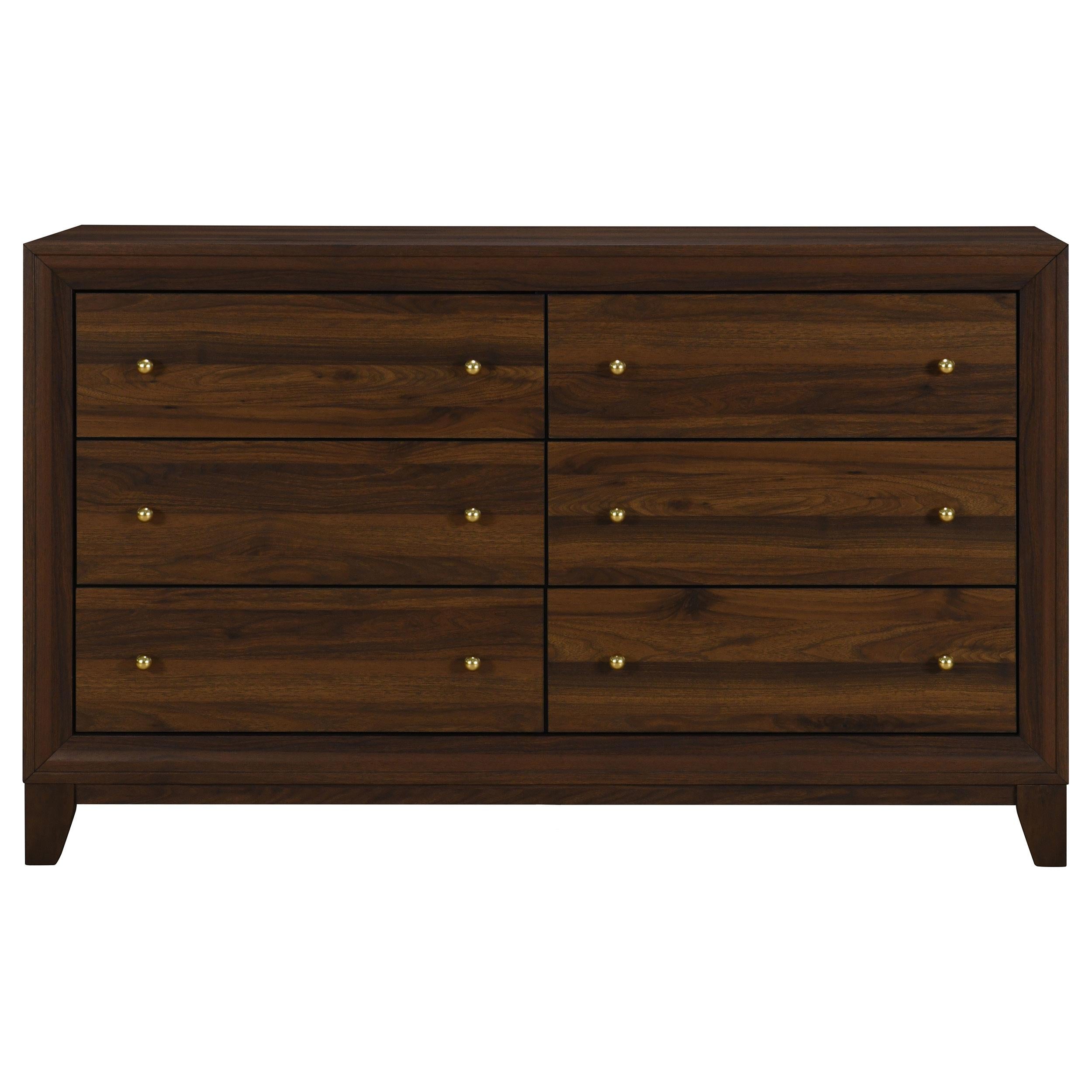 Coaster Furniture Welsley 223443 6-Drawer Dresser Cabinet - Walnut - Image 1