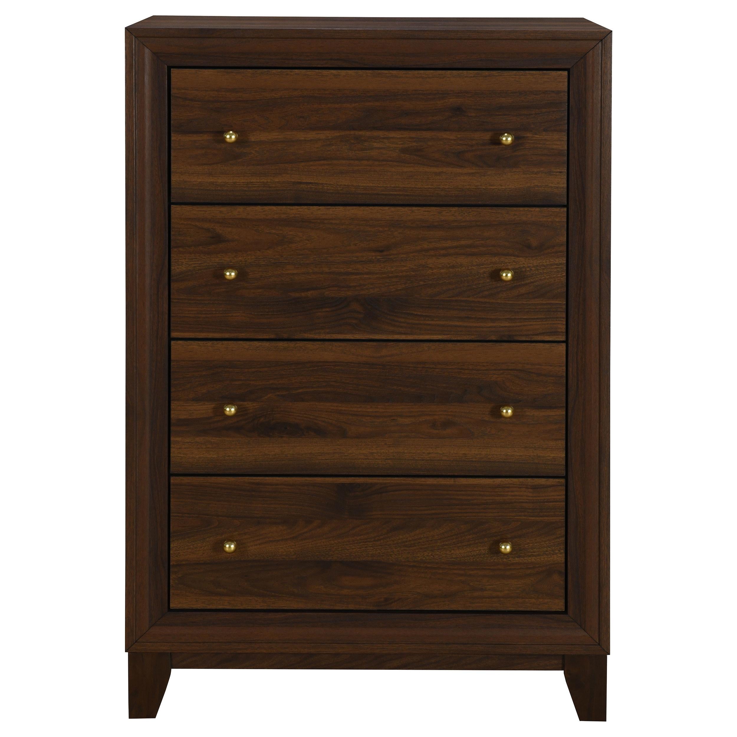 Coaster Furniture Welsley 223445 4-Drawer Chest of Drawers - Walnut - Image 1