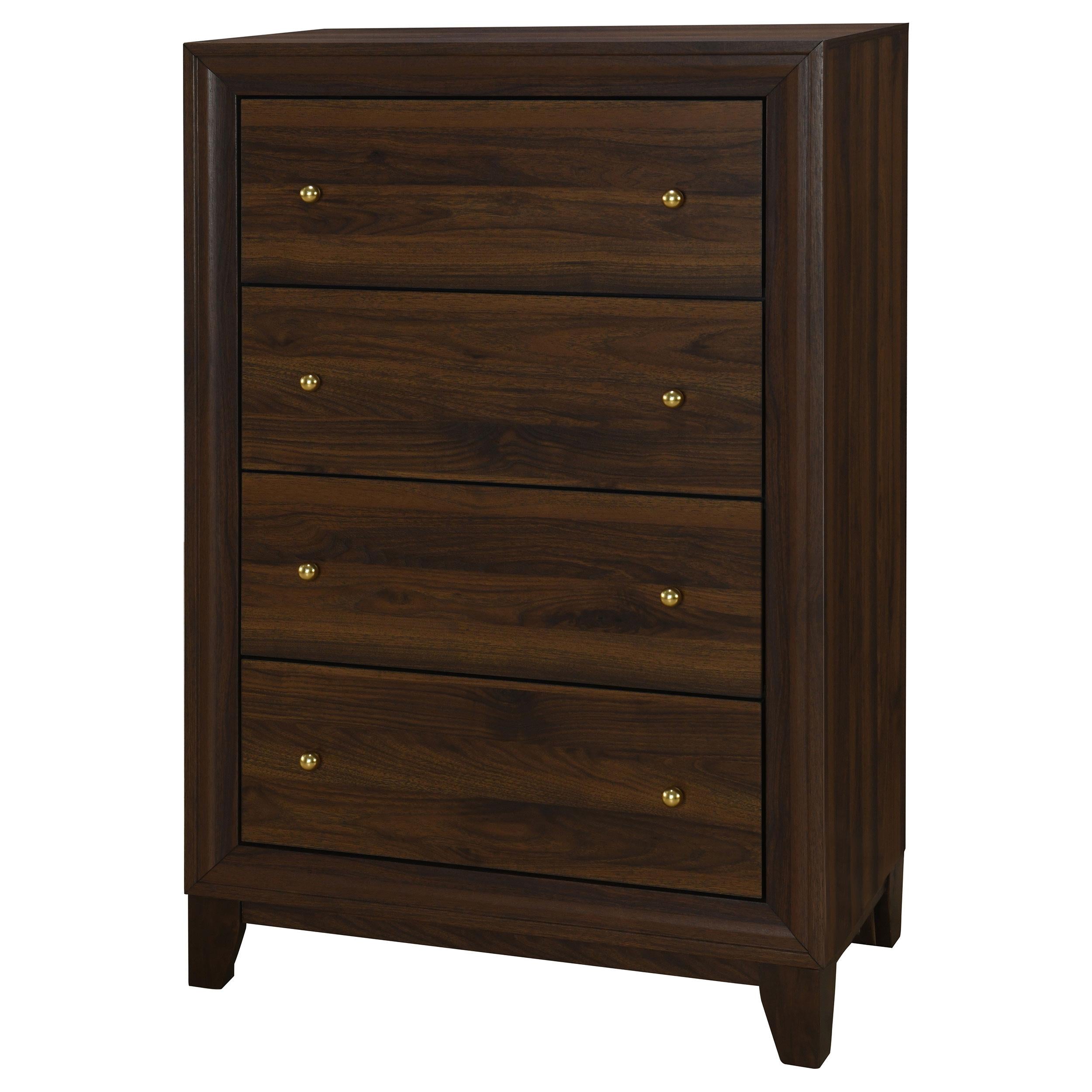 Coaster Furniture Welsley 223445 4-Drawer Chest of Drawers - Walnut - Image 2