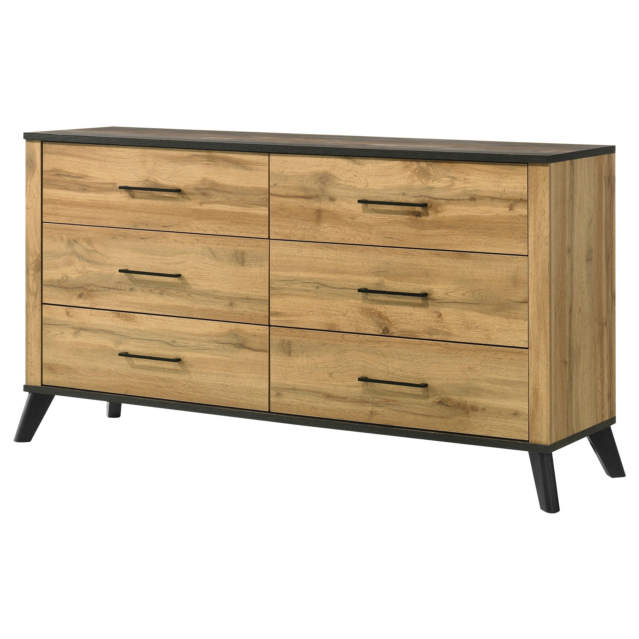 Coaster Furniture Kaywood 225003 6-Drawer Dresser Cabinet - Natural Pine - Image 3