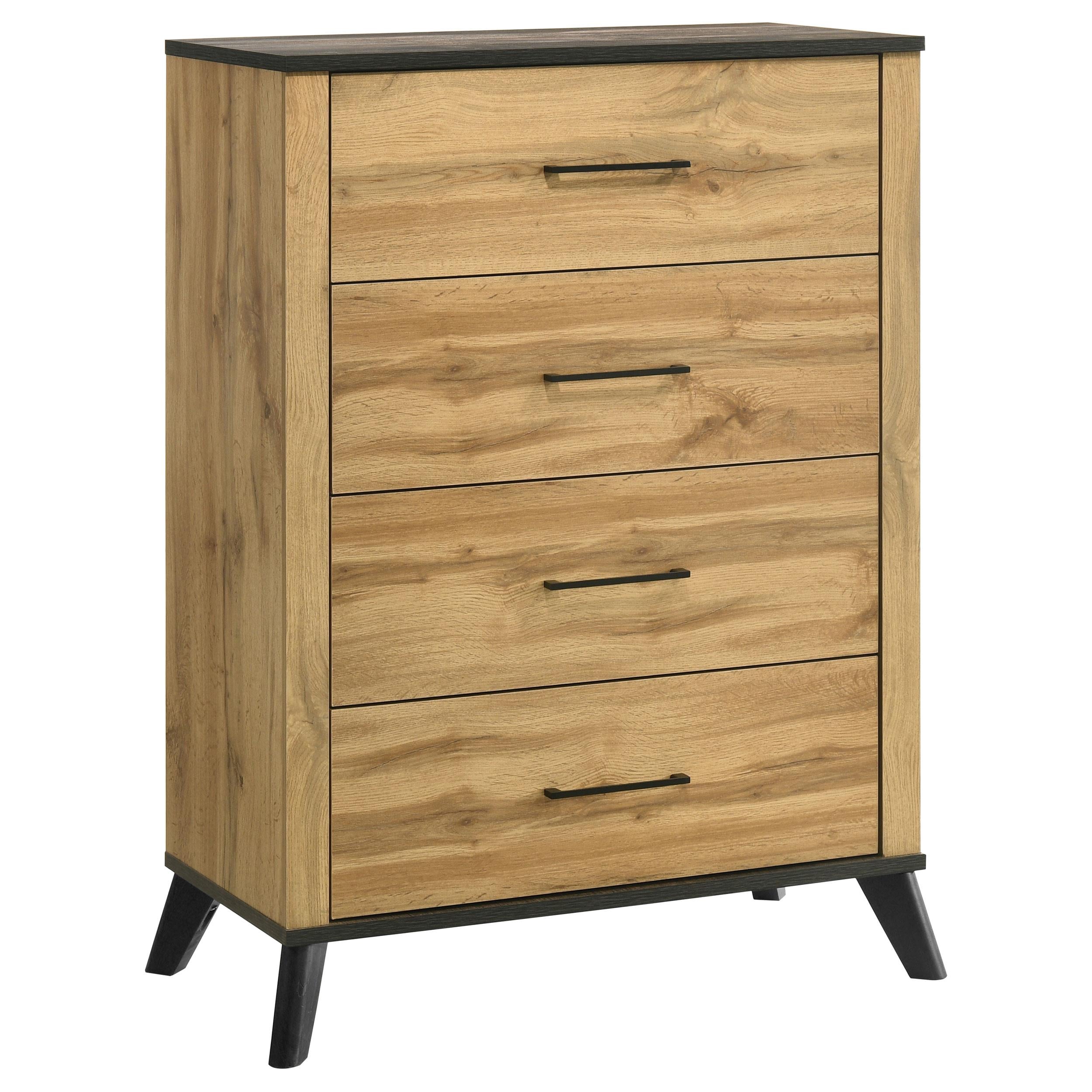 Coaster Furniture Kaywood 225005 4-Drawer Bedroom Chest of Drawers - Natural Pine - Image 1