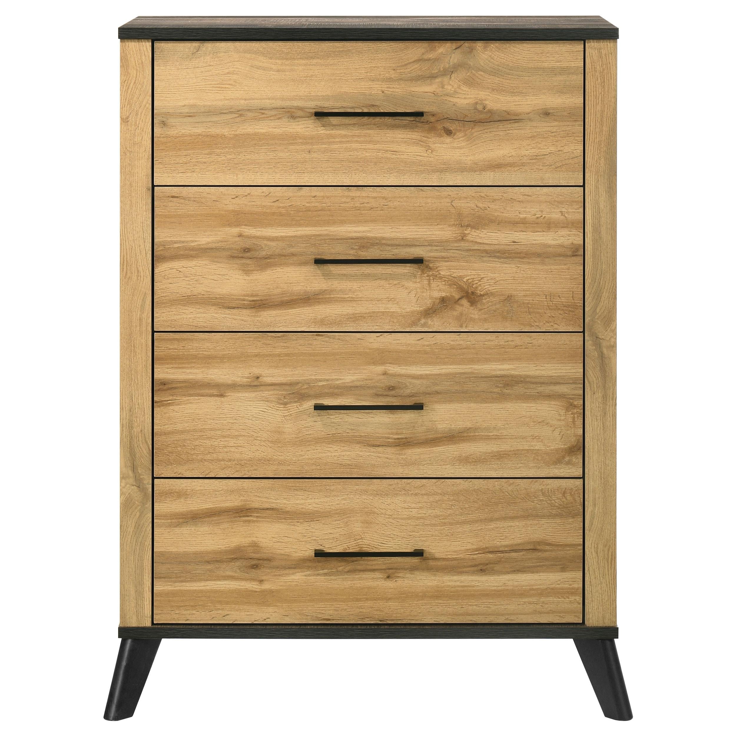 Coaster Furniture Kaywood 225005 4-Drawer Bedroom Chest of Drawers - Natural Pine - Image 2