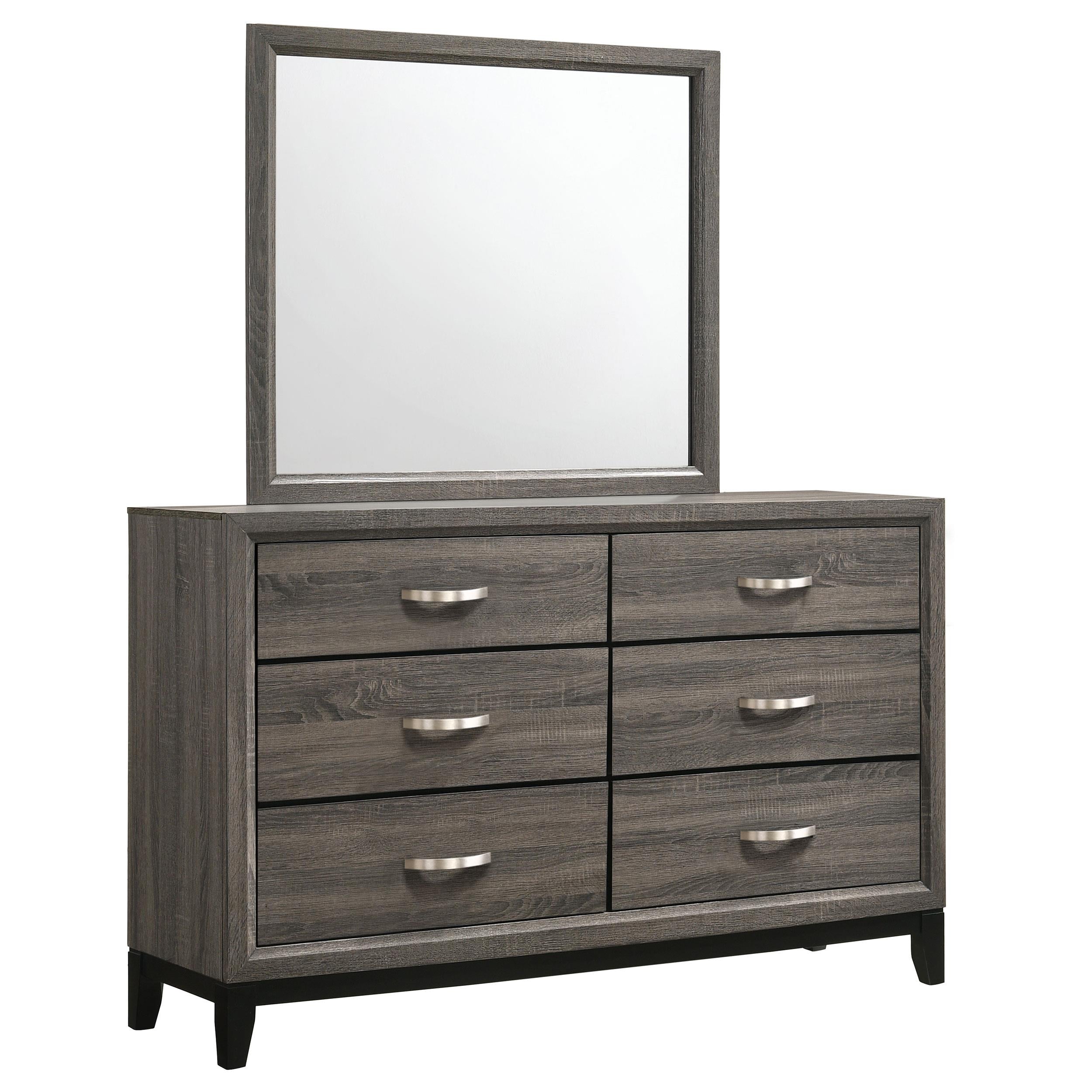Coaster Furniture Watson 212423M 6-Drawer Dresser with Mirror - Grey Oak - Image 1