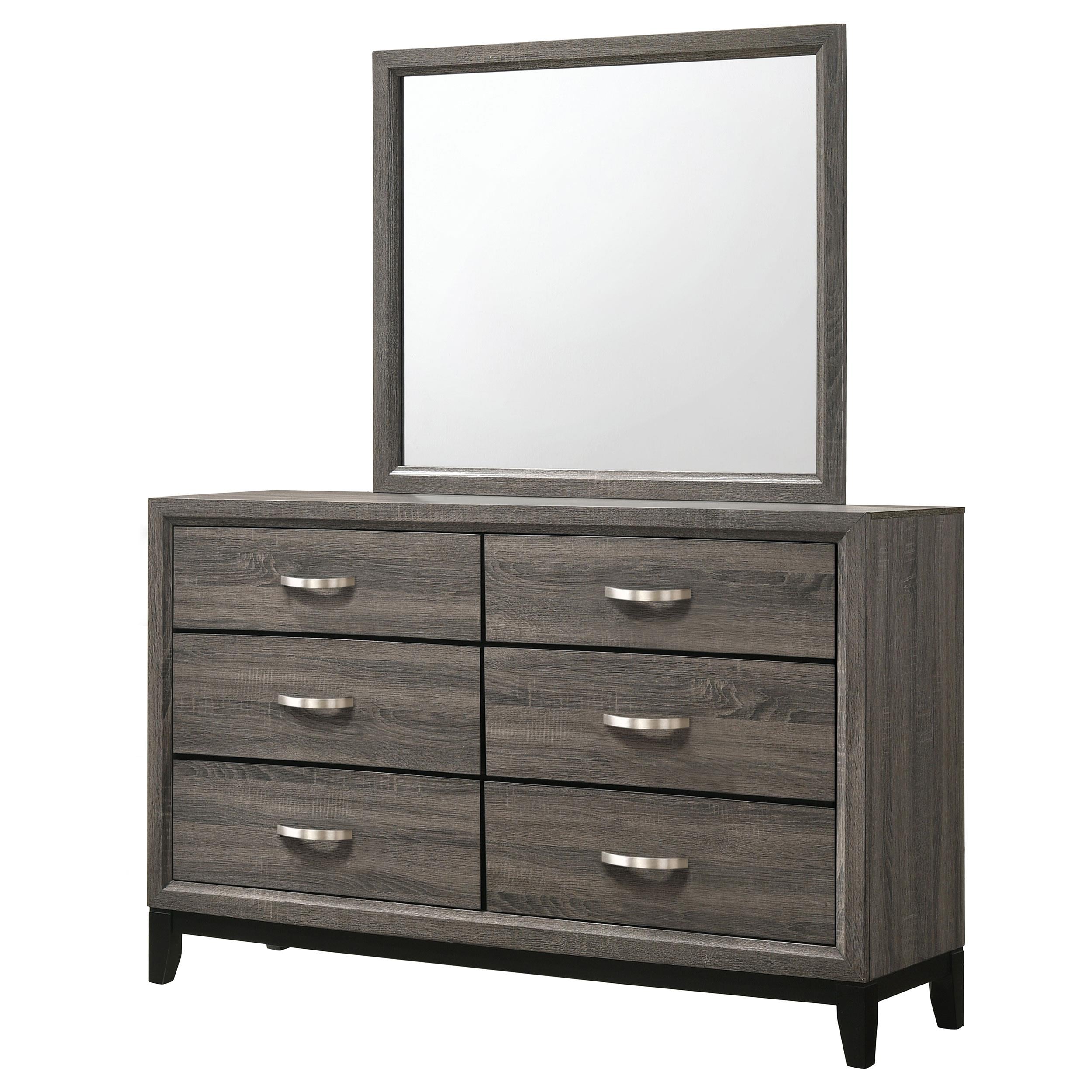 Coaster Furniture Watson 212423M 6-Drawer Dresser with Mirror - Grey Oak - Image 3