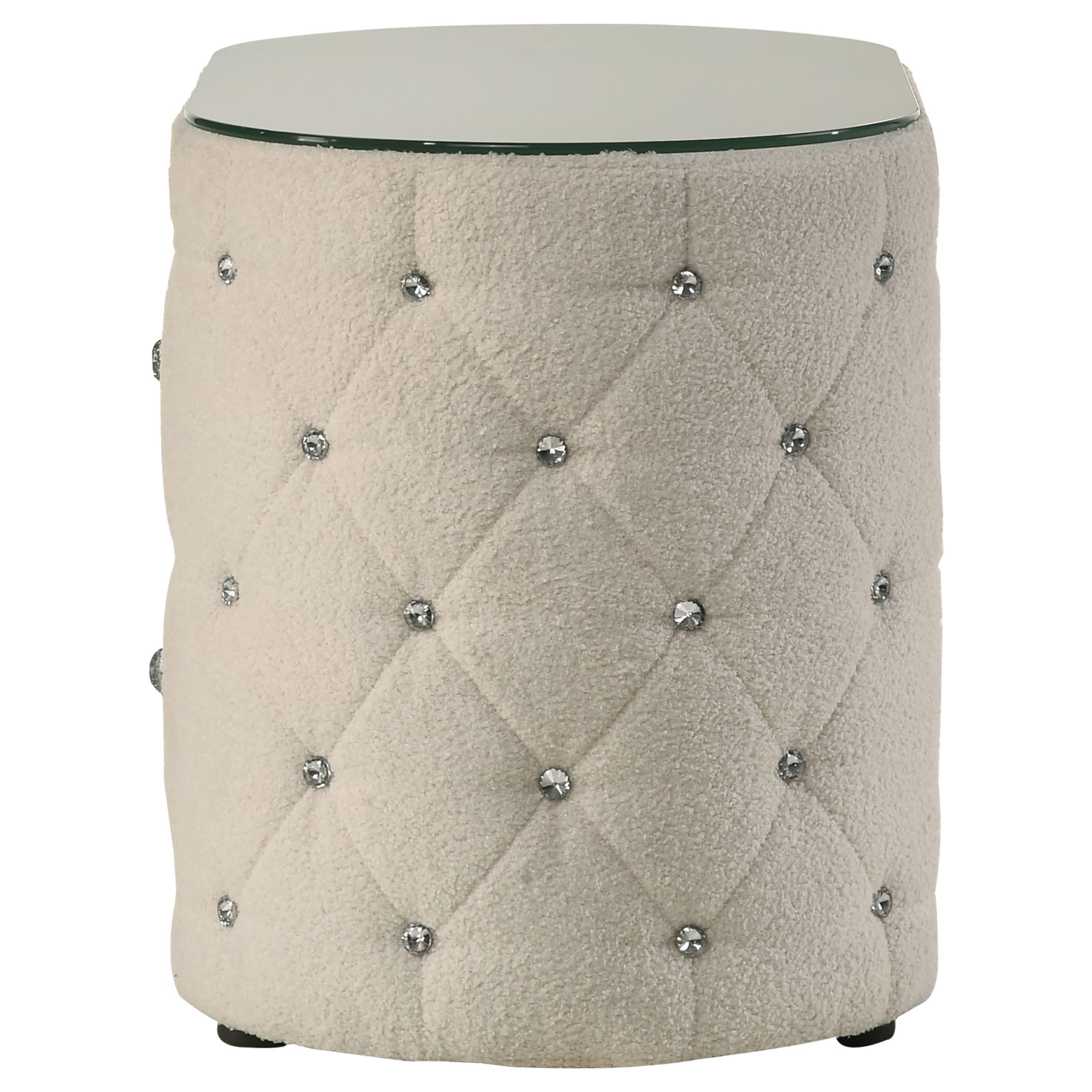 Coaster Furniture Sonya 360112 2-Drawer Upholstered Nightstand Bedside Table - Ivory - Image 3