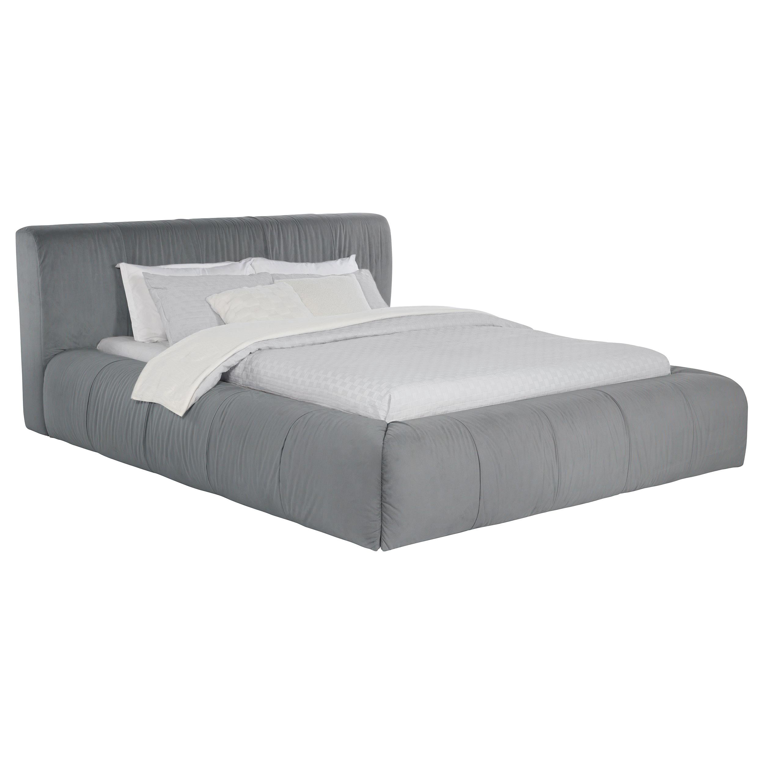 Coaster Furniture Wilshire 315981Q Upholstered Queen Platform Bed - Grey - Image 2
