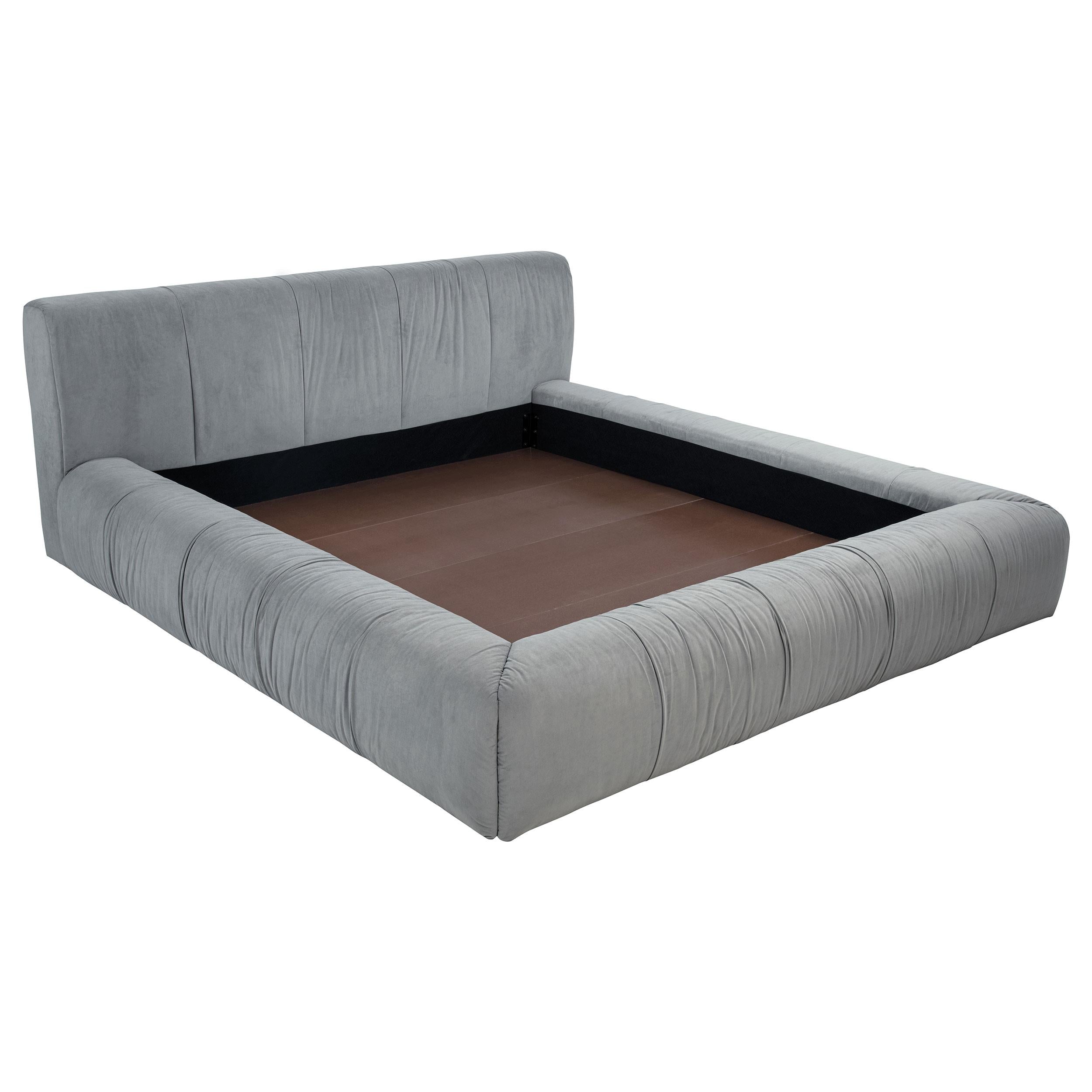 Coaster Furniture Wilshire 315981KE Upholstered Eastern King Platform Bed - Grey - Image 1