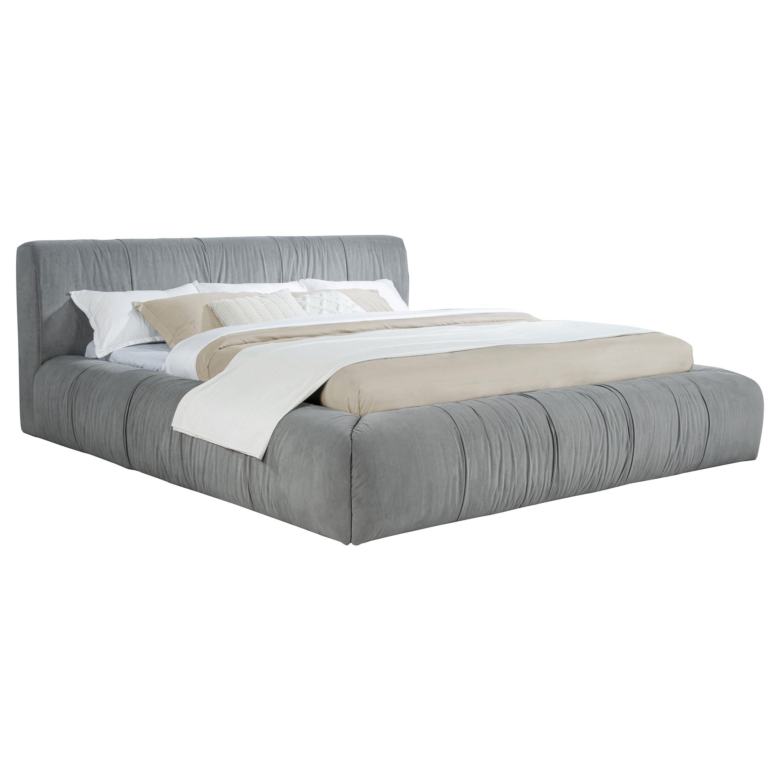 Coaster Furniture Wilshire 315981KE Upholstered Eastern King Platform Bed - Grey - Image 2