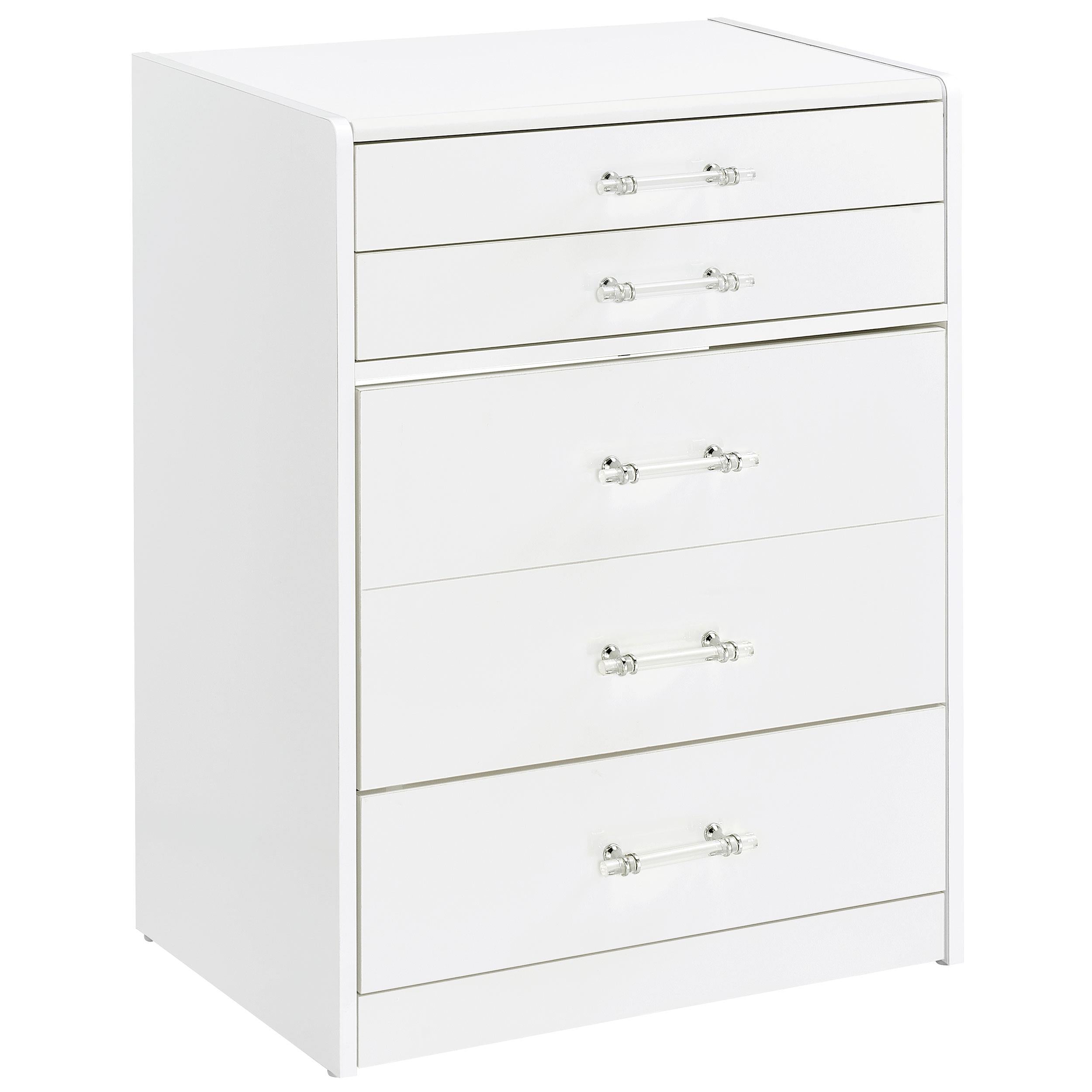 Coaster Furniture Danbury 930208 3-Drawer Makeup Vanity & Stool - Set White High Gloss - Image 1