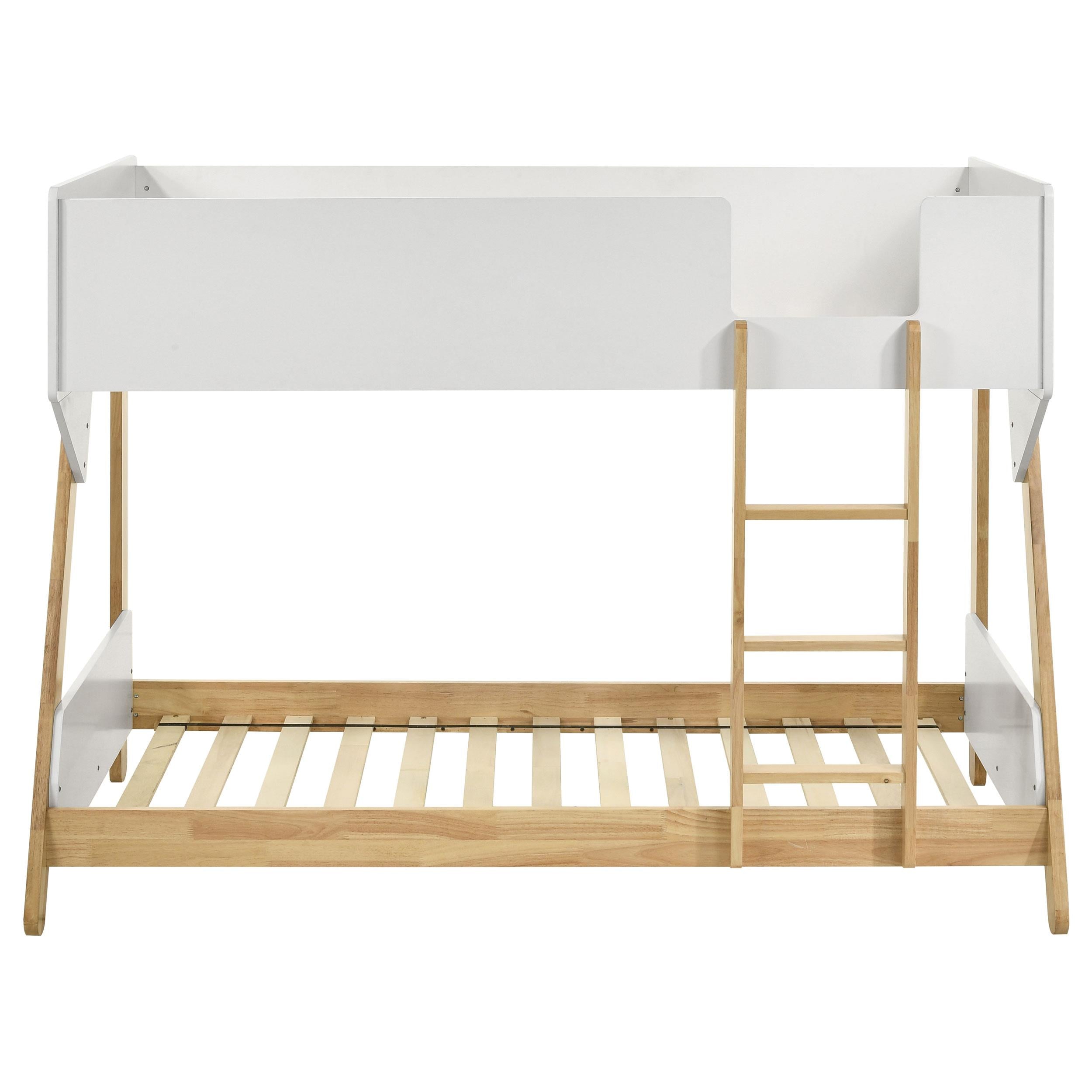 Coaster Furniture Wyatt 460510 Wood Twin Over Twin Bunk Bed - White and Natural - Image 3