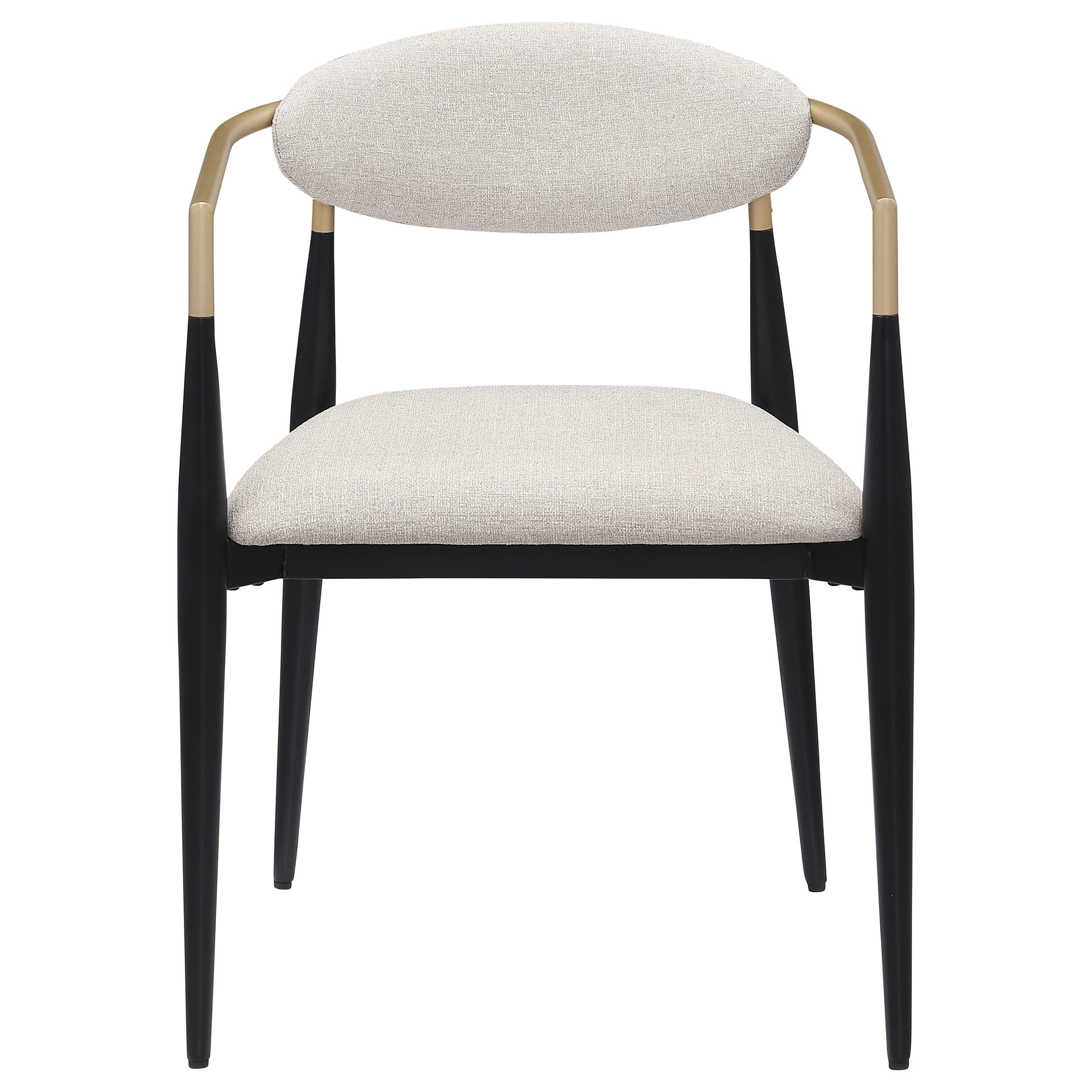 Coaster Furniture Alexis 182692 Fabric Upholstered Dining Arm Chair - Beige - Image 2