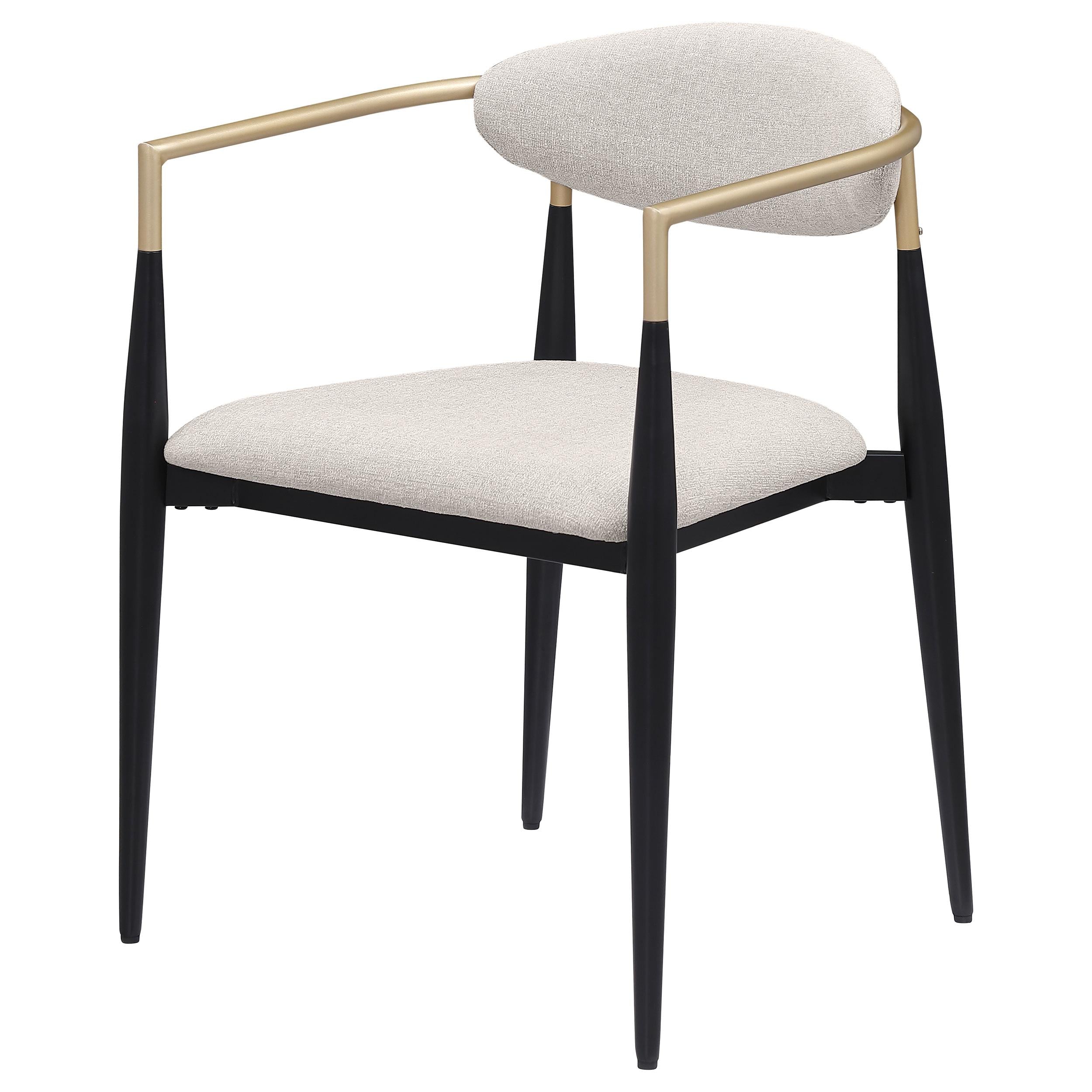 Coaster Furniture Alexis 182692 Fabric Upholstered Dining Arm Chair - Beige - Image 3