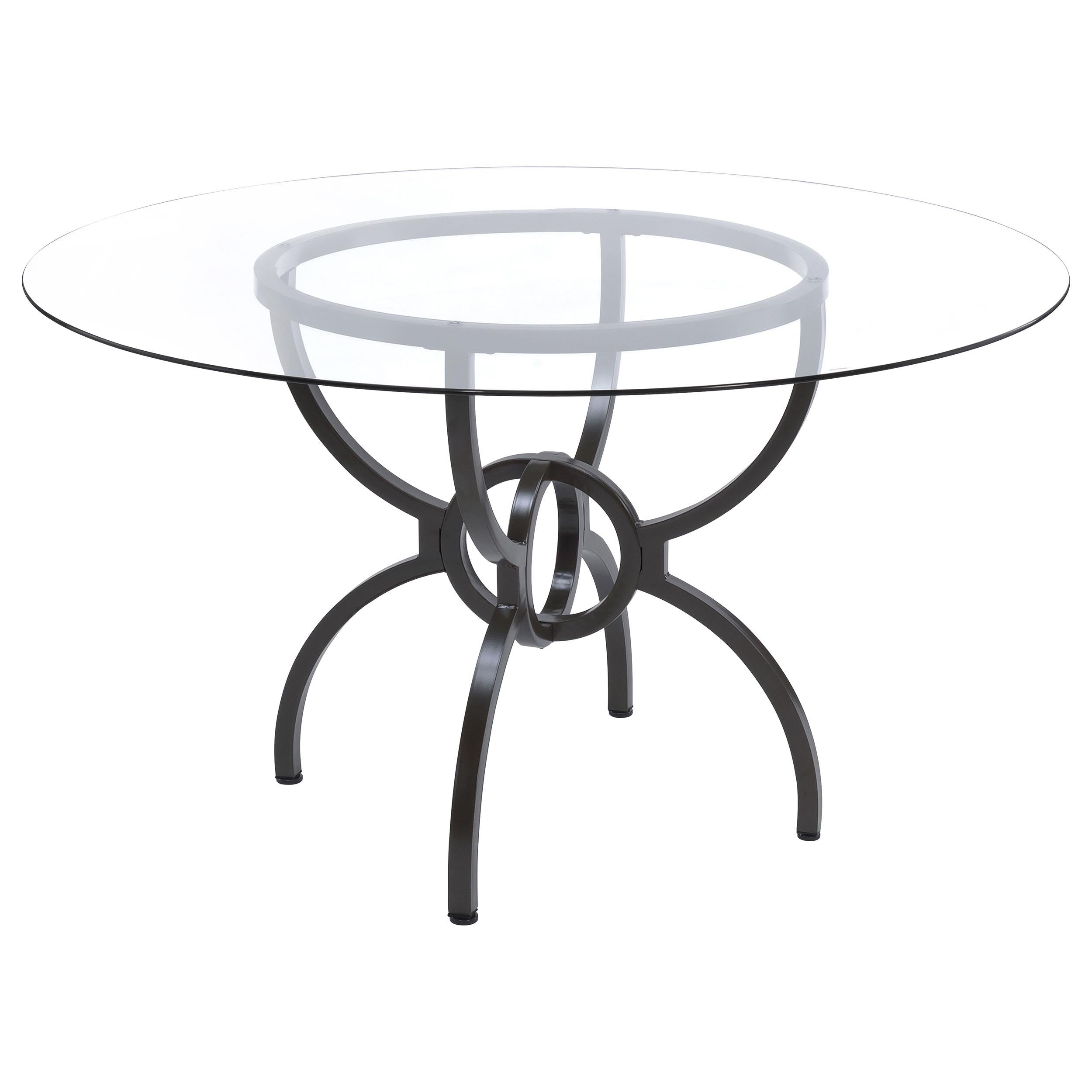 Coaster Furniture Aviano 108291BG Round 48-inch Glass Top Metal Dining Table - Gunmetal - Image 1