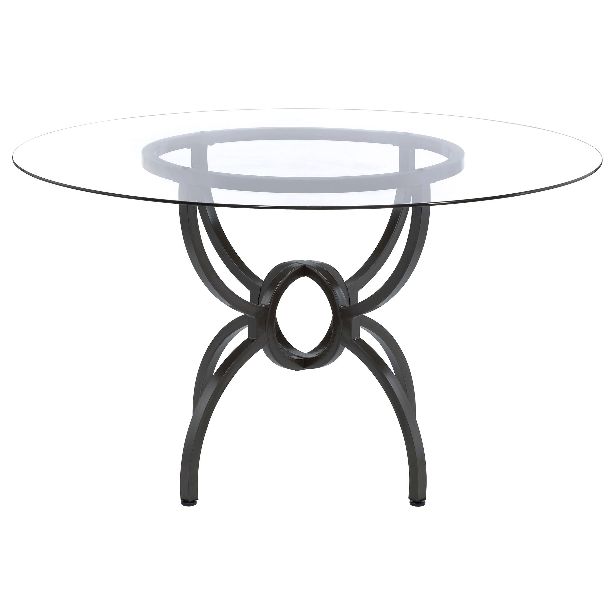 Coaster Furniture Aviano 108291BG Round 48-inch Glass Top Metal Dining Table - Gunmetal - Image 2