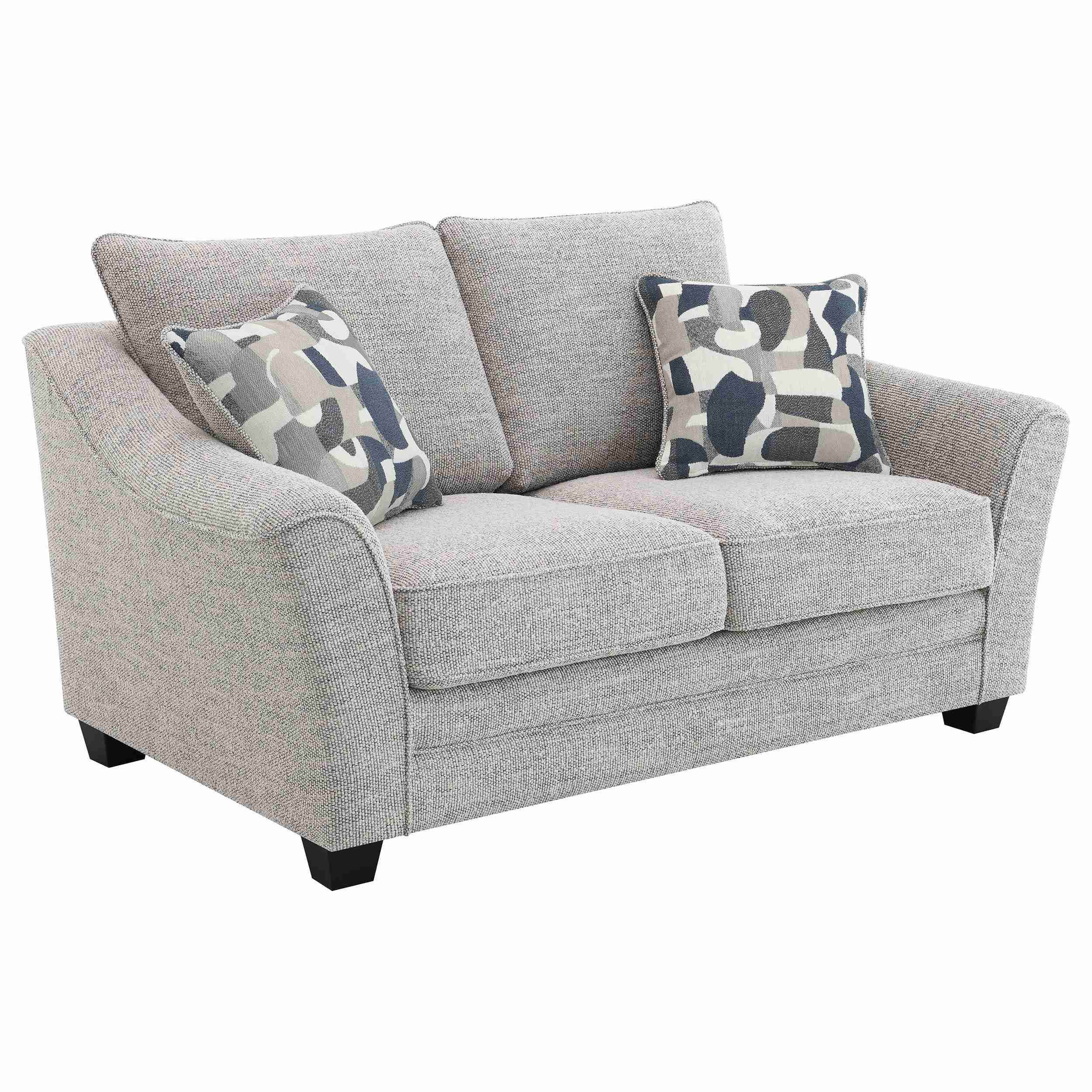 Coaster Furniture Tomkins 509672 Boucle Upholstered Loveseat - Light Grey - Image 1