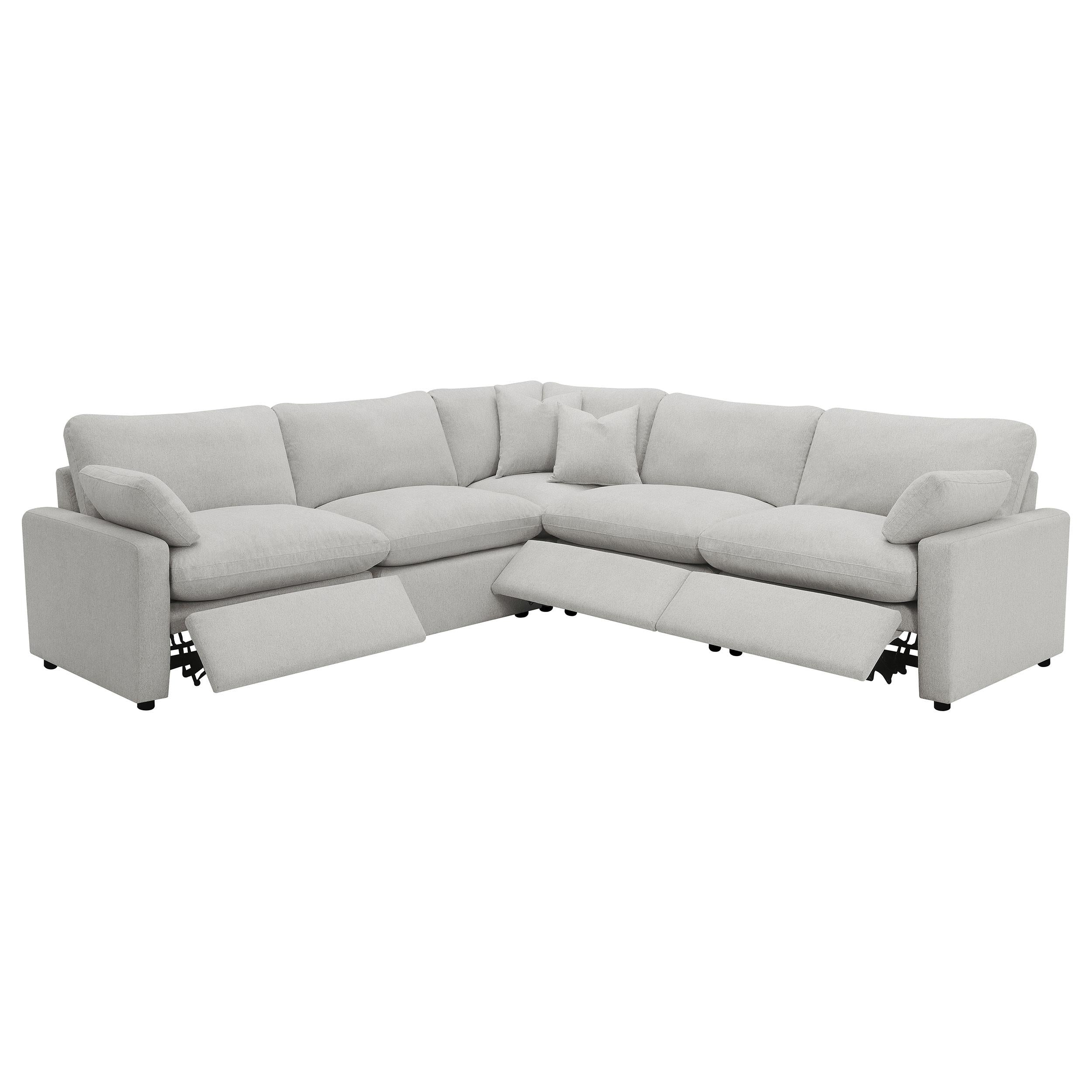 Coaster Furniture Collins 609560P 5 pc Modular Power Reclining Sectional - Grey - Image 2