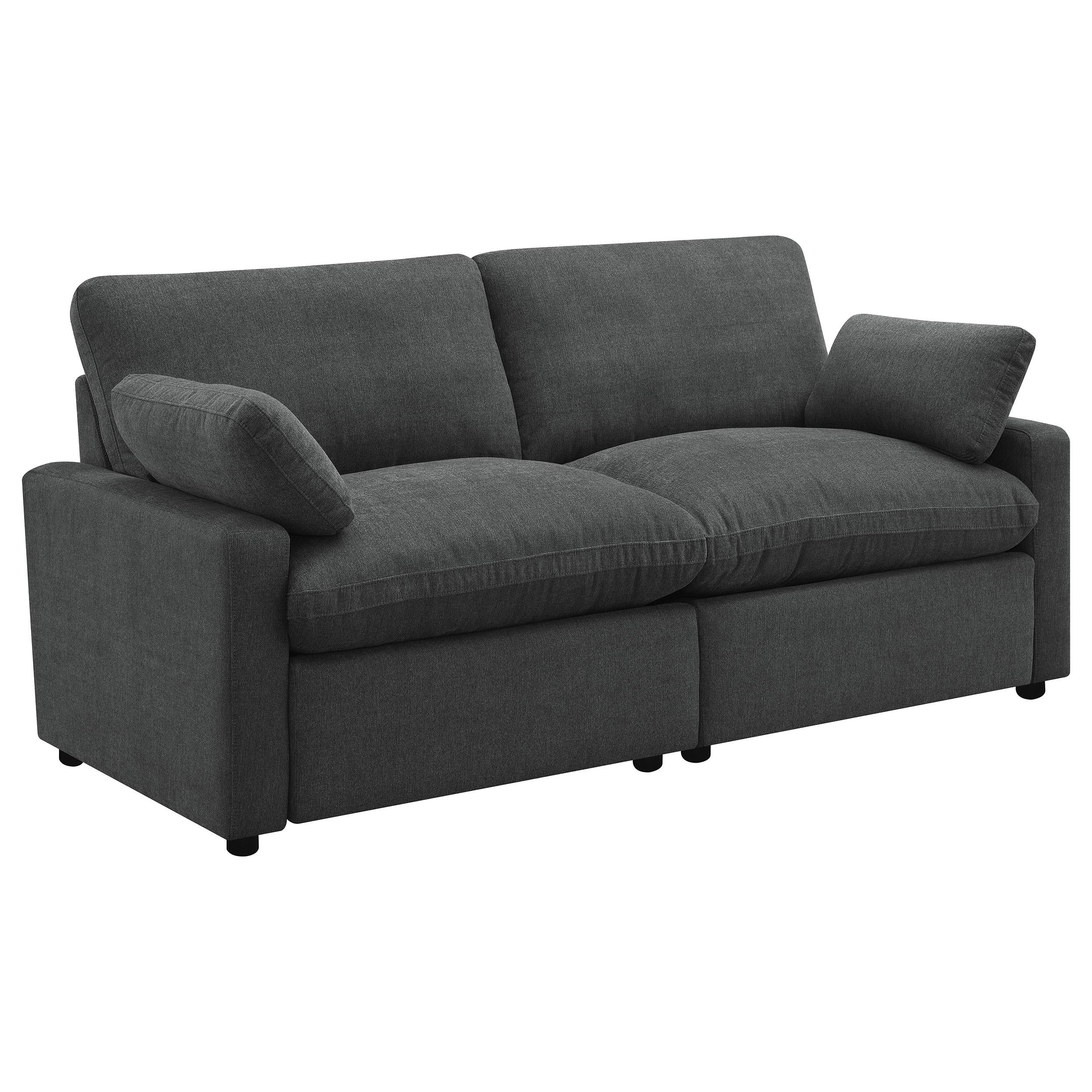 Coaster Furniture Collins 609532P Modular Power Loveseat – Dark Grey