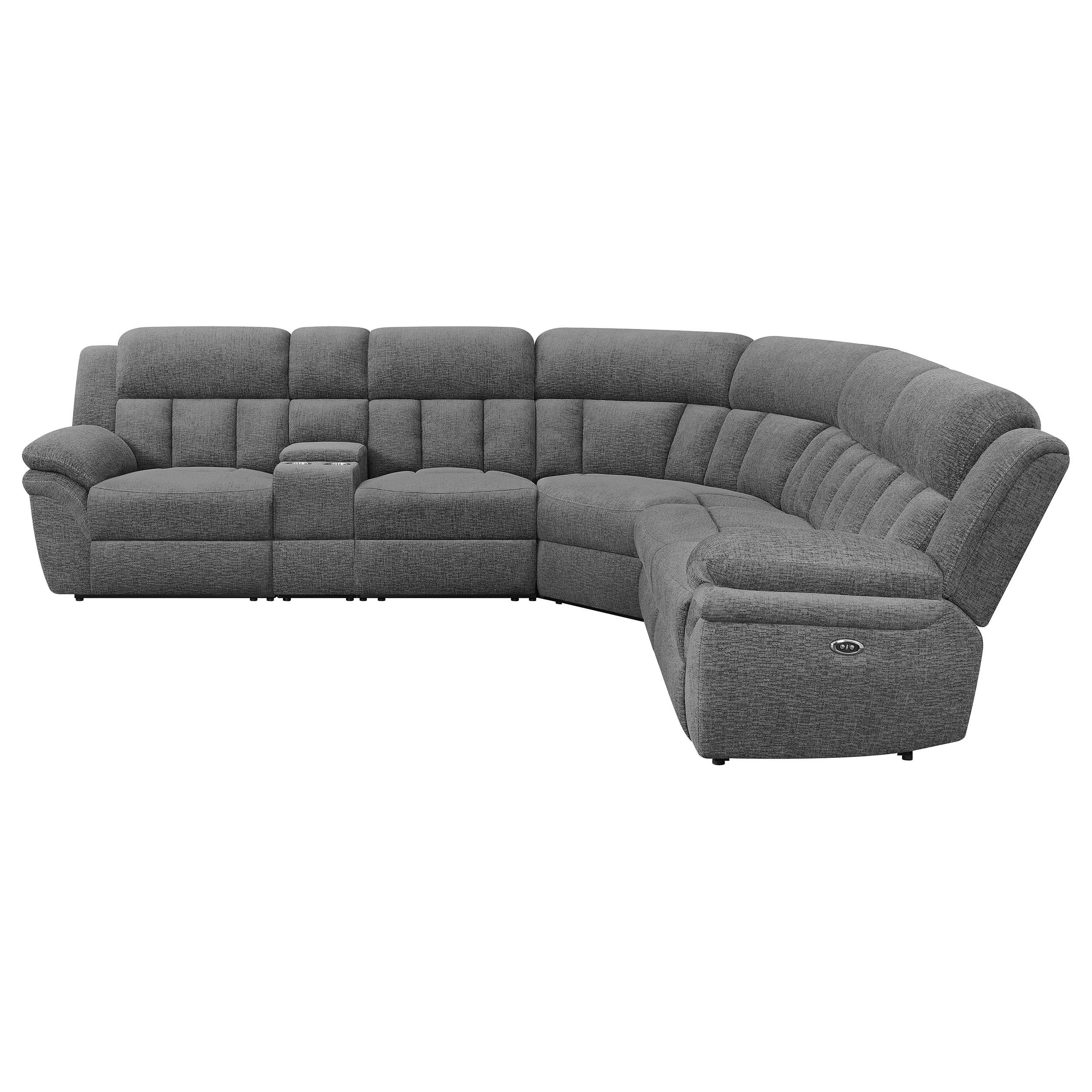 Coaster Furniture Bahrain 609540P 6 pc Modular Power Reclining Sectional - Charcoal - Image 3