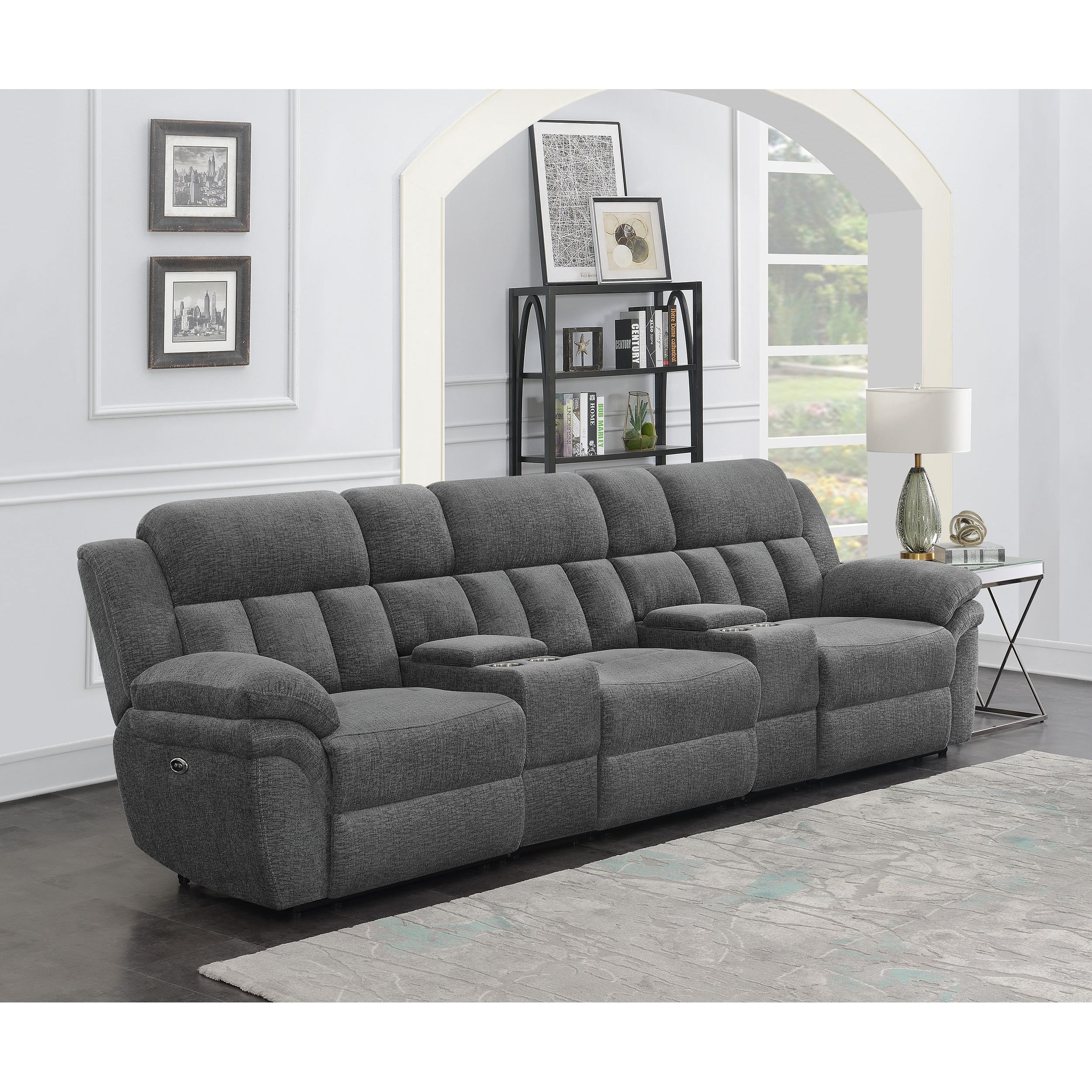 Coaster Furniture Bahrain 609541PT 5-piece Power Home Theater Seating - Charcoal - Image 1