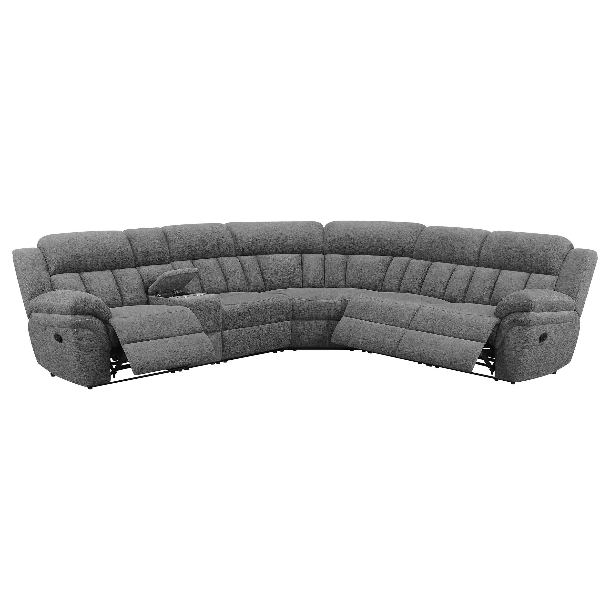 Coaster Furniture Bahrain 609540 6 pc Modular Reclining Sectional Sofa - Charcoal - Image 2