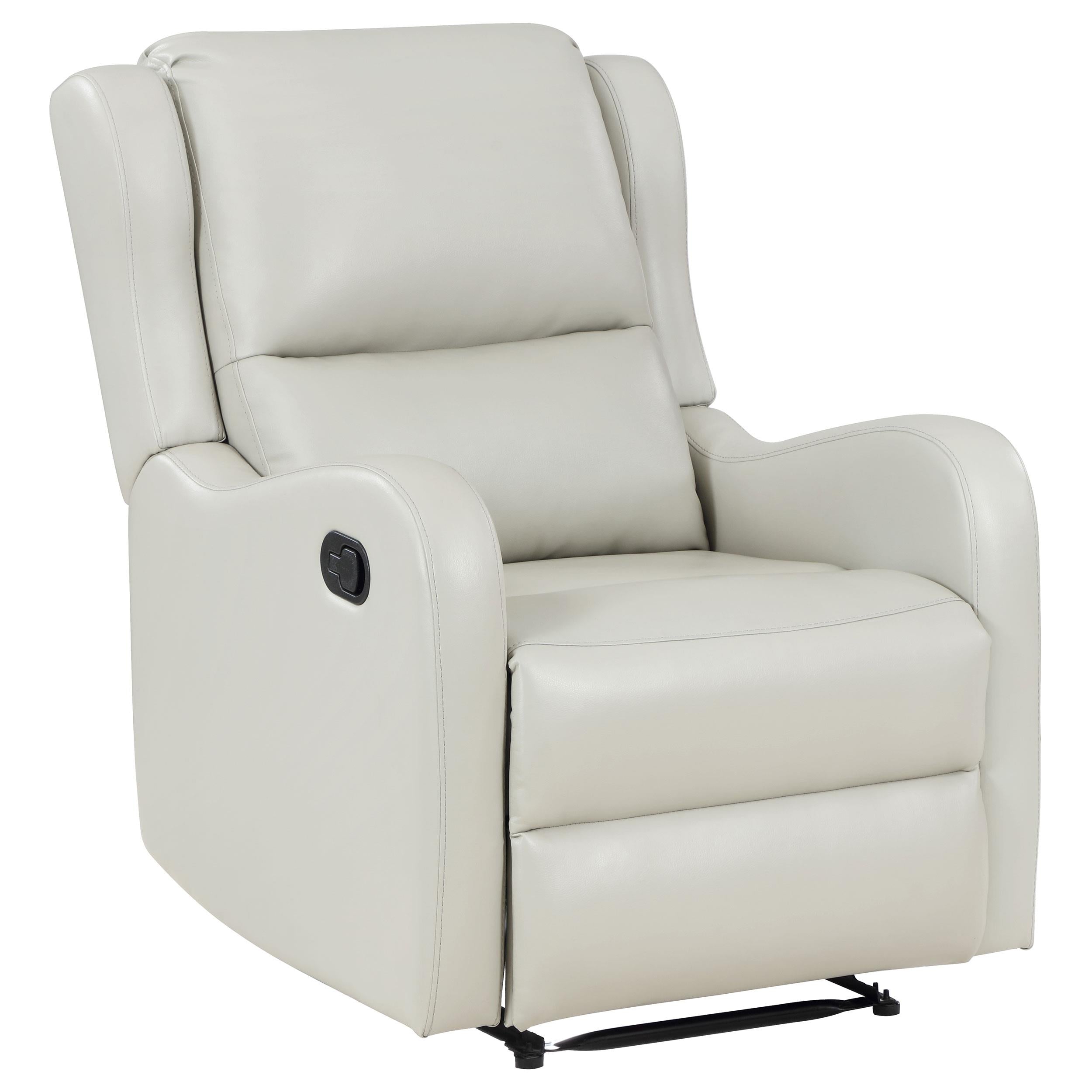 Coaster Furniture Kelsey 609373 Upholstered English Arm Recliner Chair - Ivory - Image 1