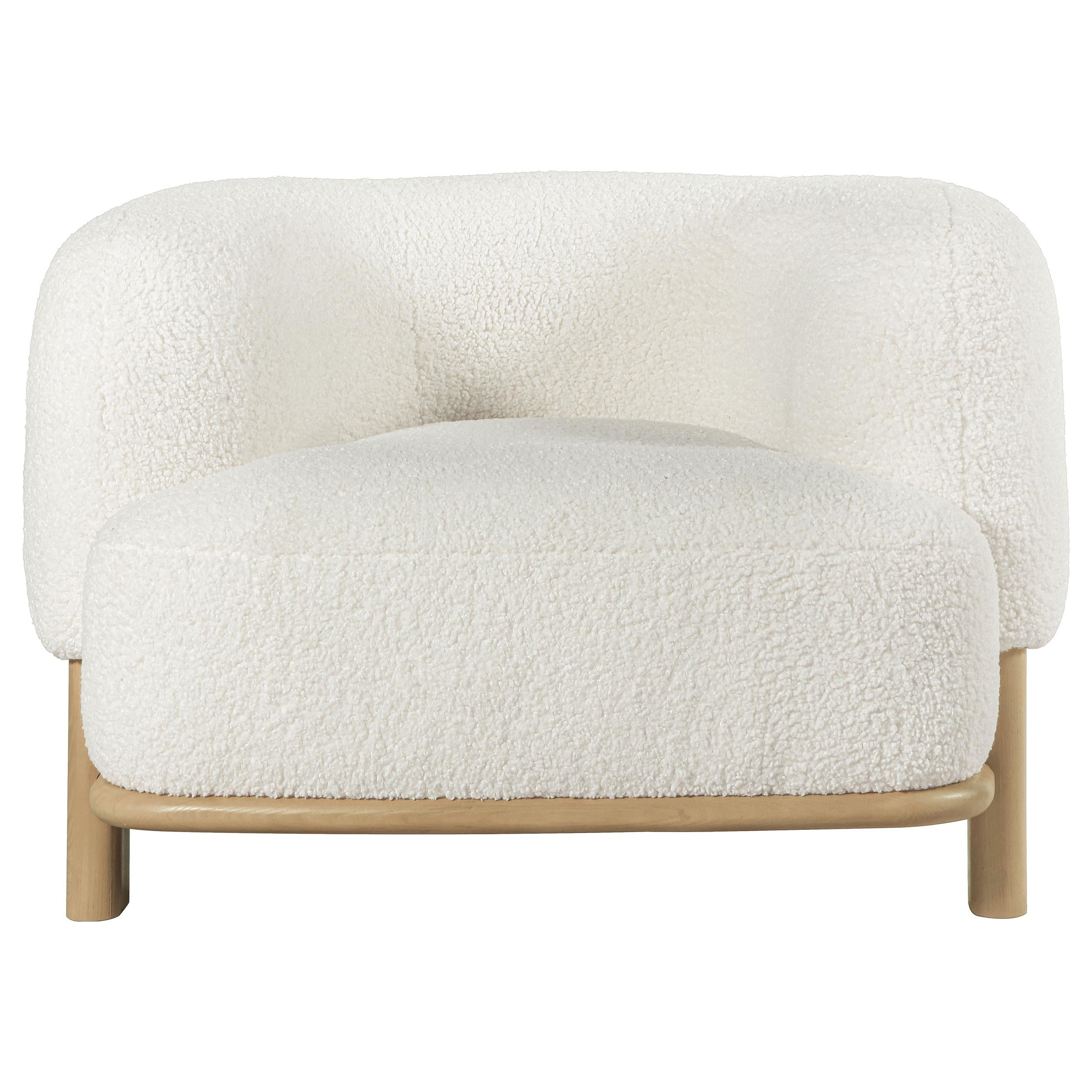 Coaster Furniture Lawler 903169 Upholstered Barrel Back Accent Chair - Ivory - Image 2