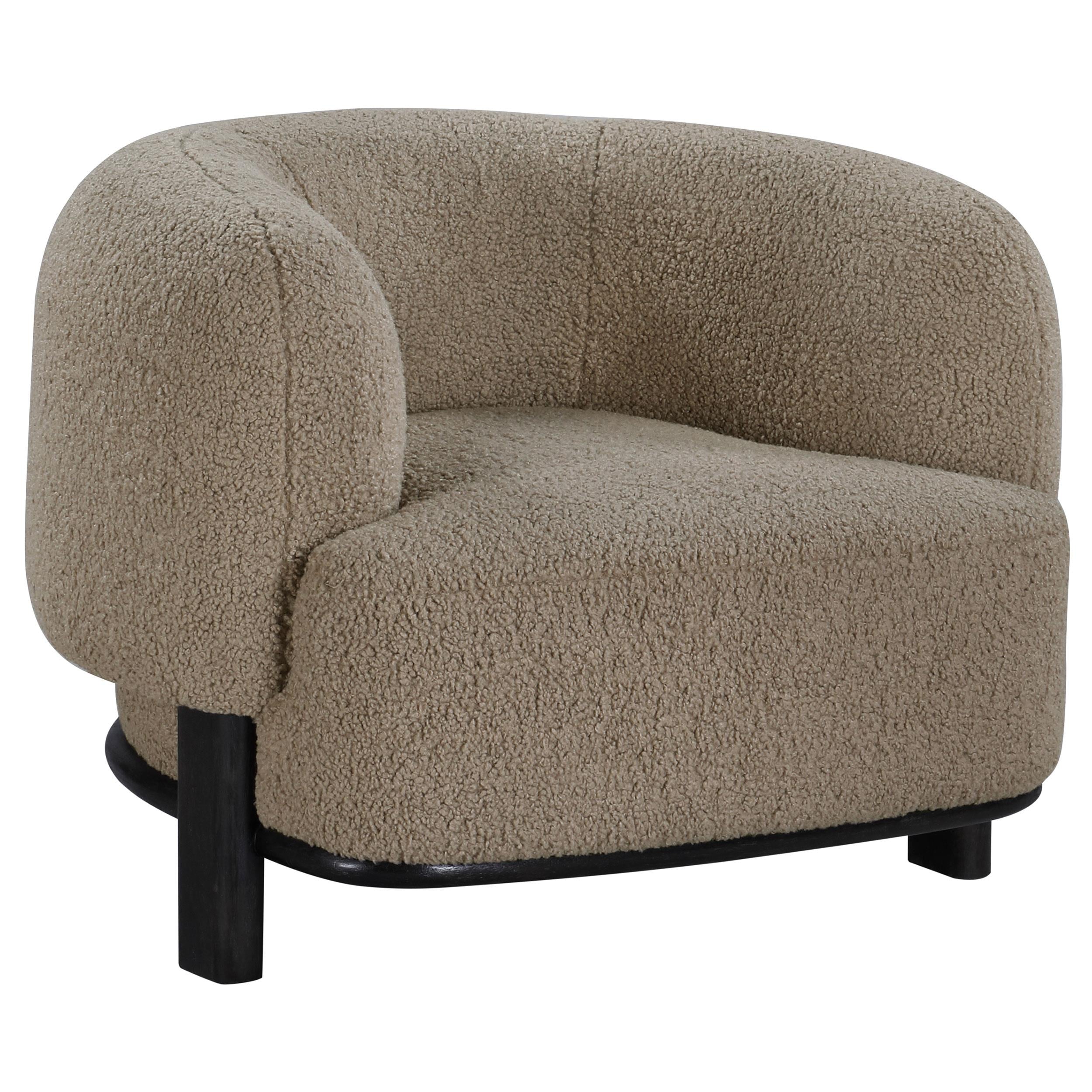 Coaster Furniture Lawler 903170 Upholstered Barrel Back Accent Chair - Mushroom - Image 1