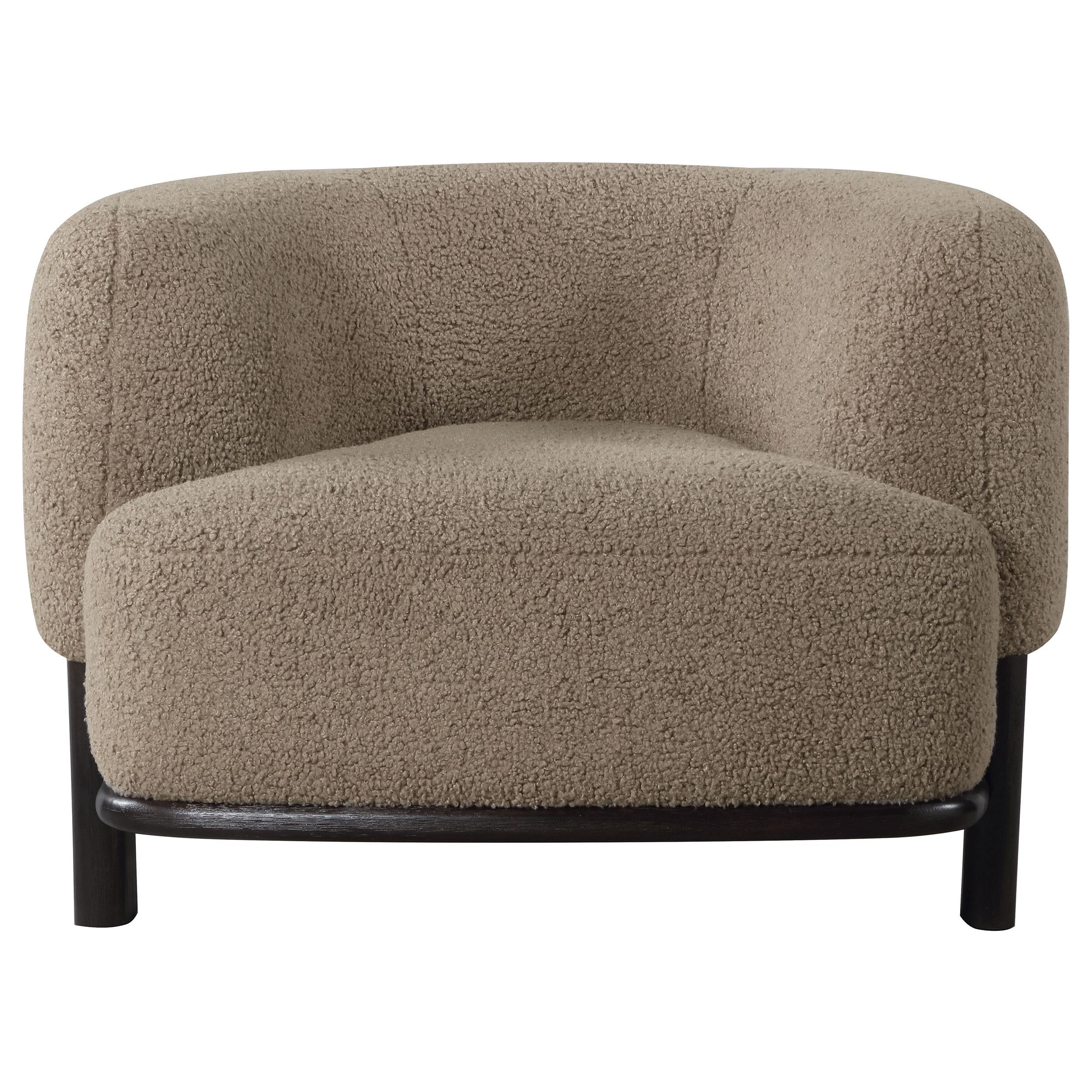 Coaster Furniture Lawler 903170 Upholstered Barrel Back Accent Chair - Mushroom - Image 2