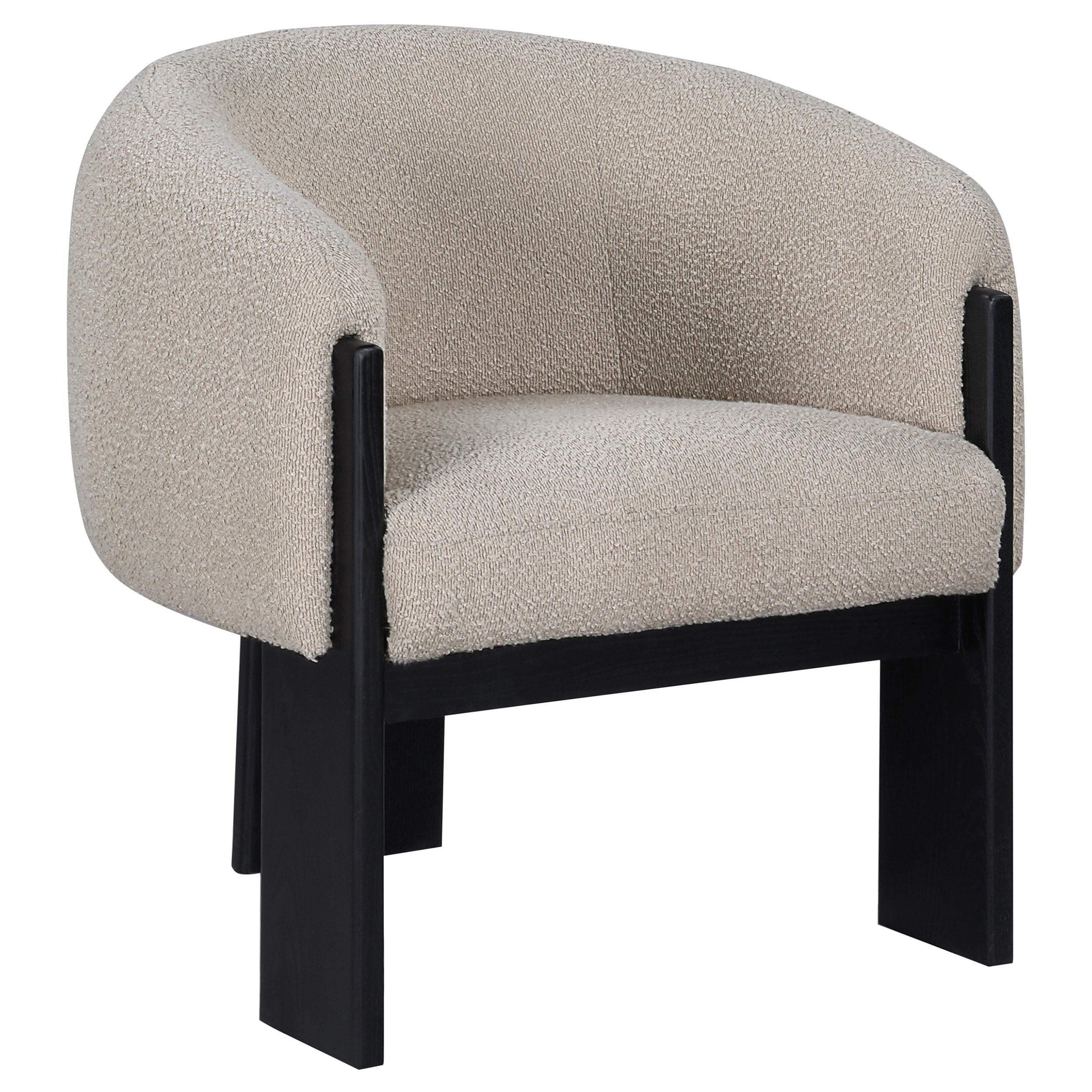 Coaster Furniture Valdez 903165 Boucle Upholstered Barrel Back Accent Chair - Beige - Image 1