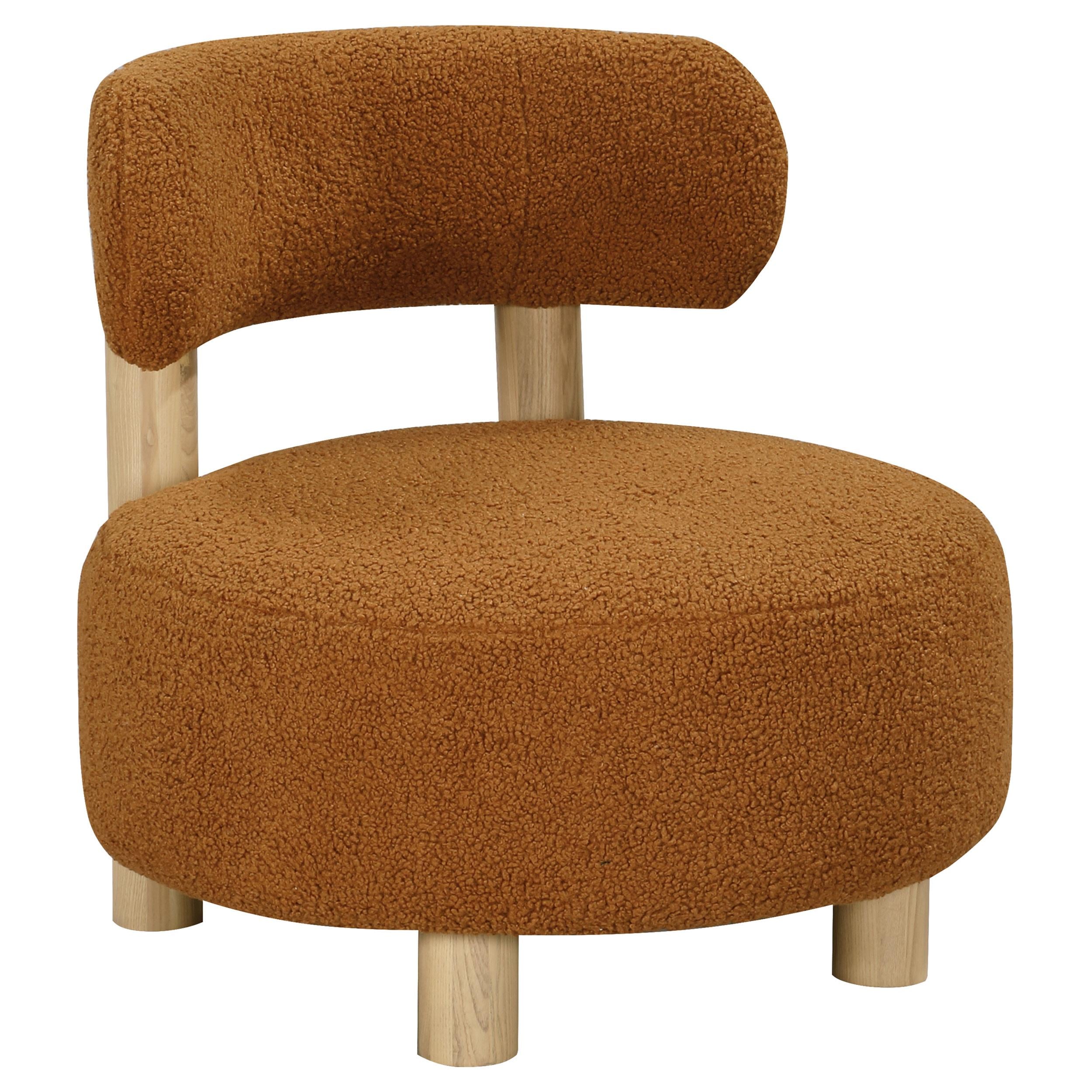 Coaster Furniture Zonie 903167 Boucle Upholstered Barrel Back Accent Chair - Orange - Image 1