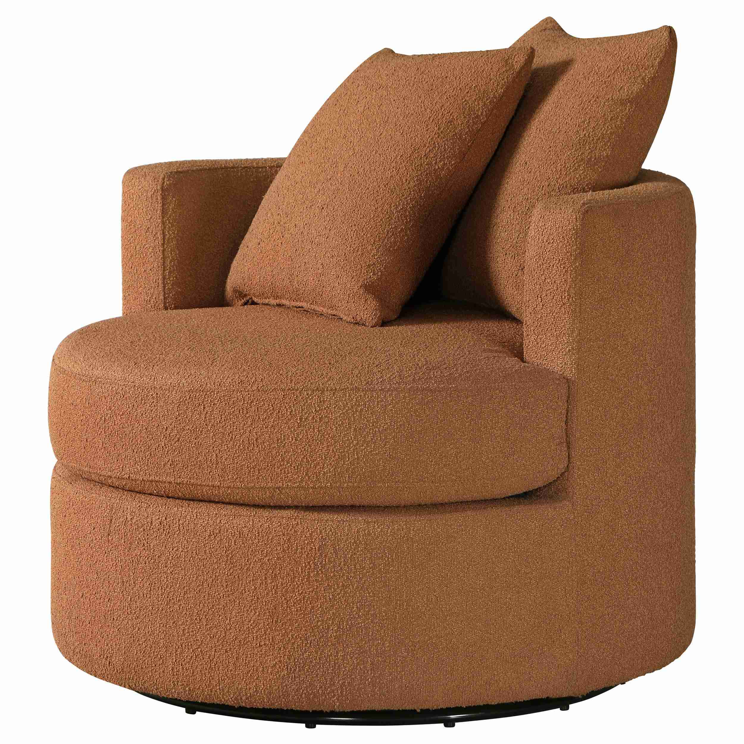 Coaster Furniture Debbie 902275 Upholstered Swivel Accent Chair - Burnt Orange - Image 3