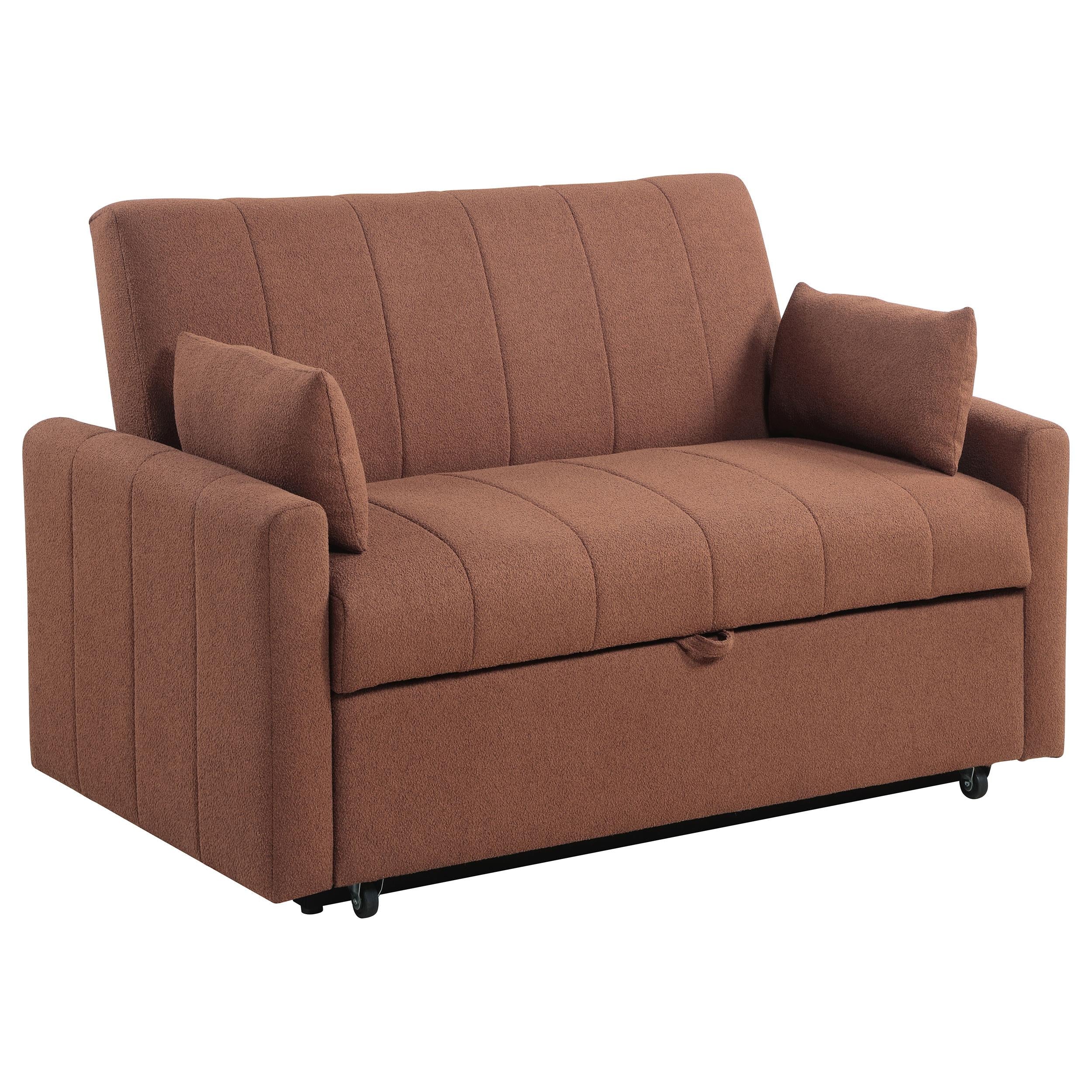 Coaster Furniture Portland 350145 Boucle Upholstered Sleeper Sofa Bed – Copper