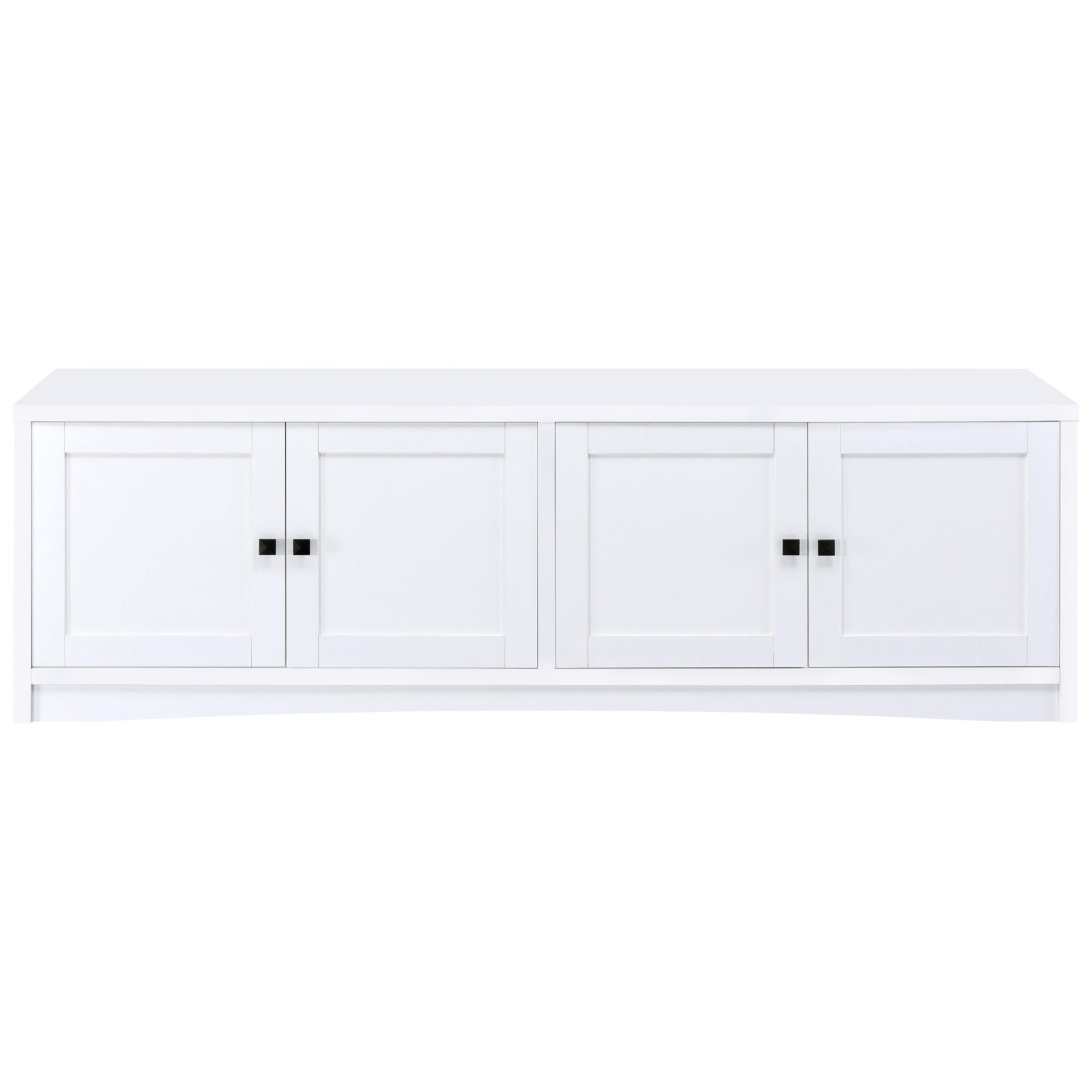 Coaster Furniture Laughlin 724113 4-door Engineered Wood 78-inch TV Stand - White - Image 3