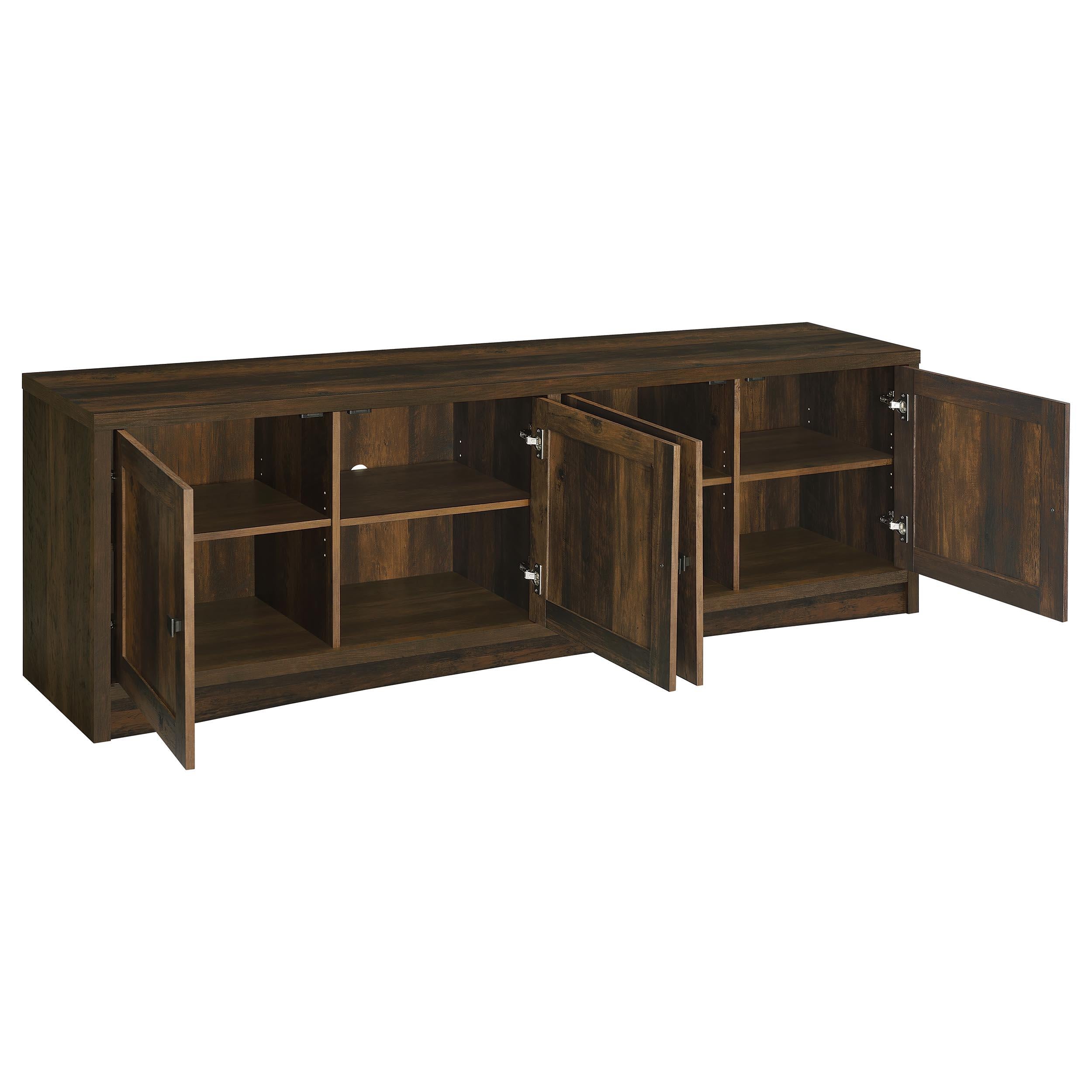 Coaster Furniture Laughlin 724123 4-door Engineered Wood 78-inch TV Stand - Dark Pine - Image 2