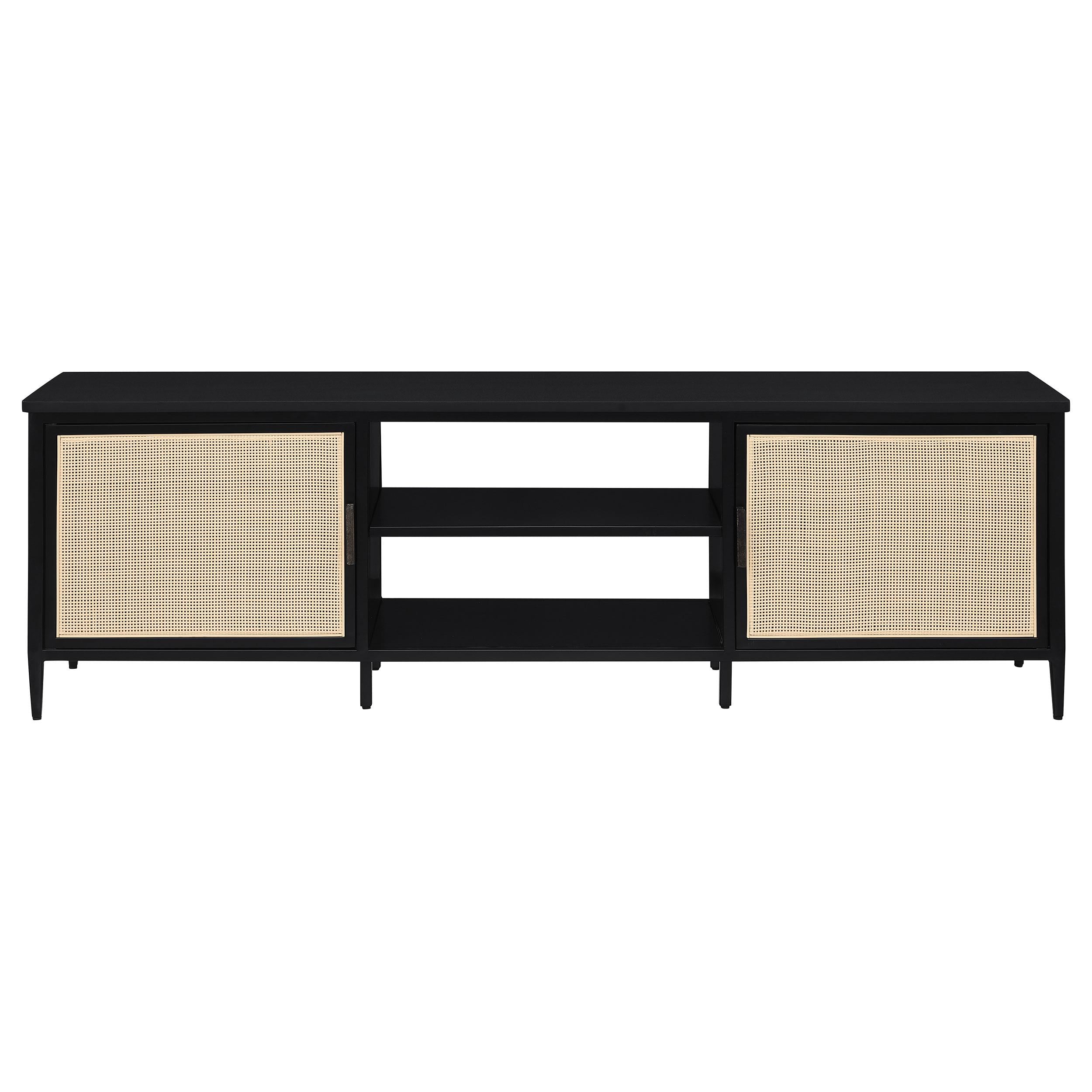 Coaster Furniture Amherst 710034 2-door 70-inch Metal TV Stand Media Console - Black - Image 2